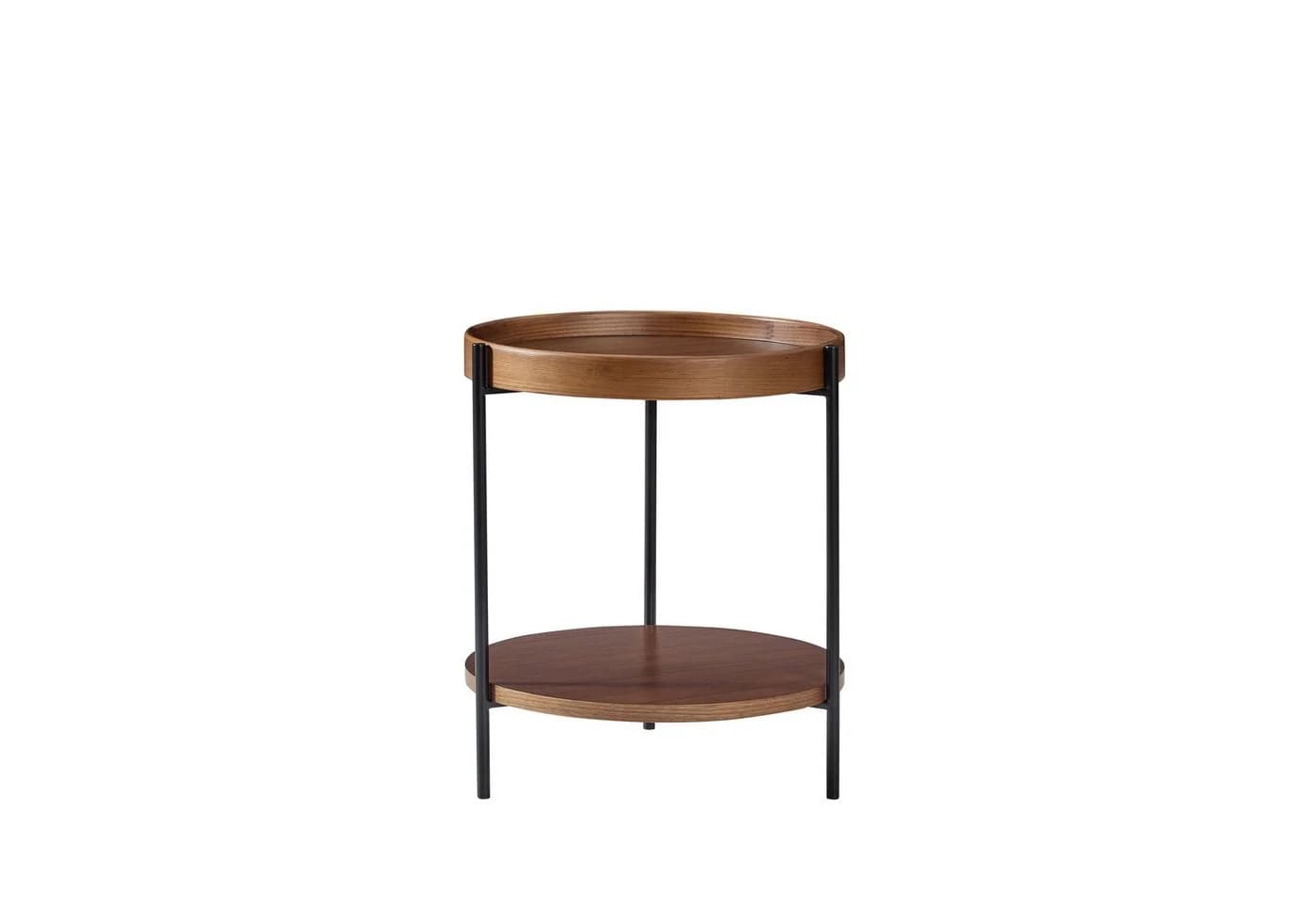 WILLIAMSPACE Couchtisch Ditto Beistelltisch 2 Ebenen Modern Walnuss