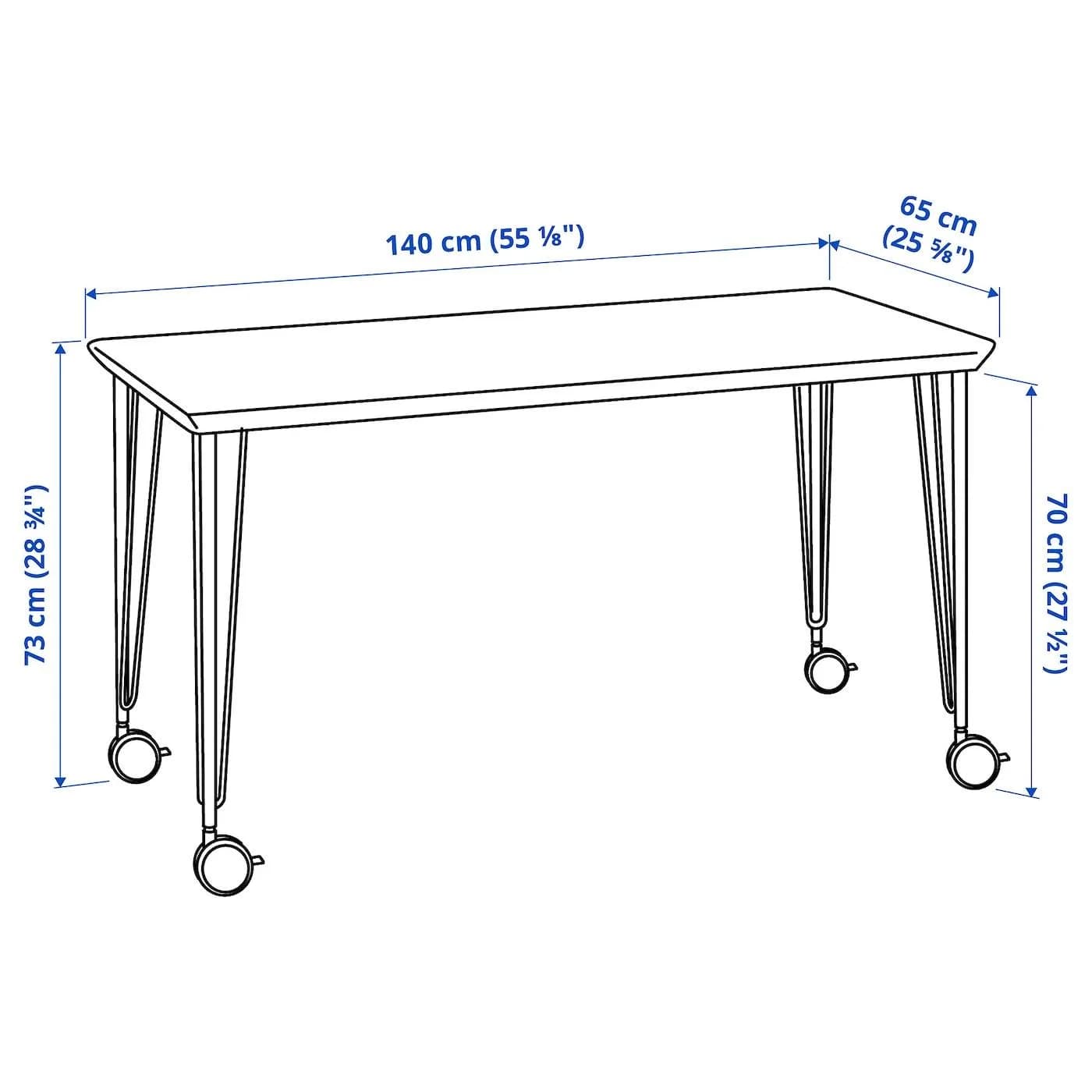 IKEA ANFALLARE / KRILLE Schreibtisch Bambus Schwarz
