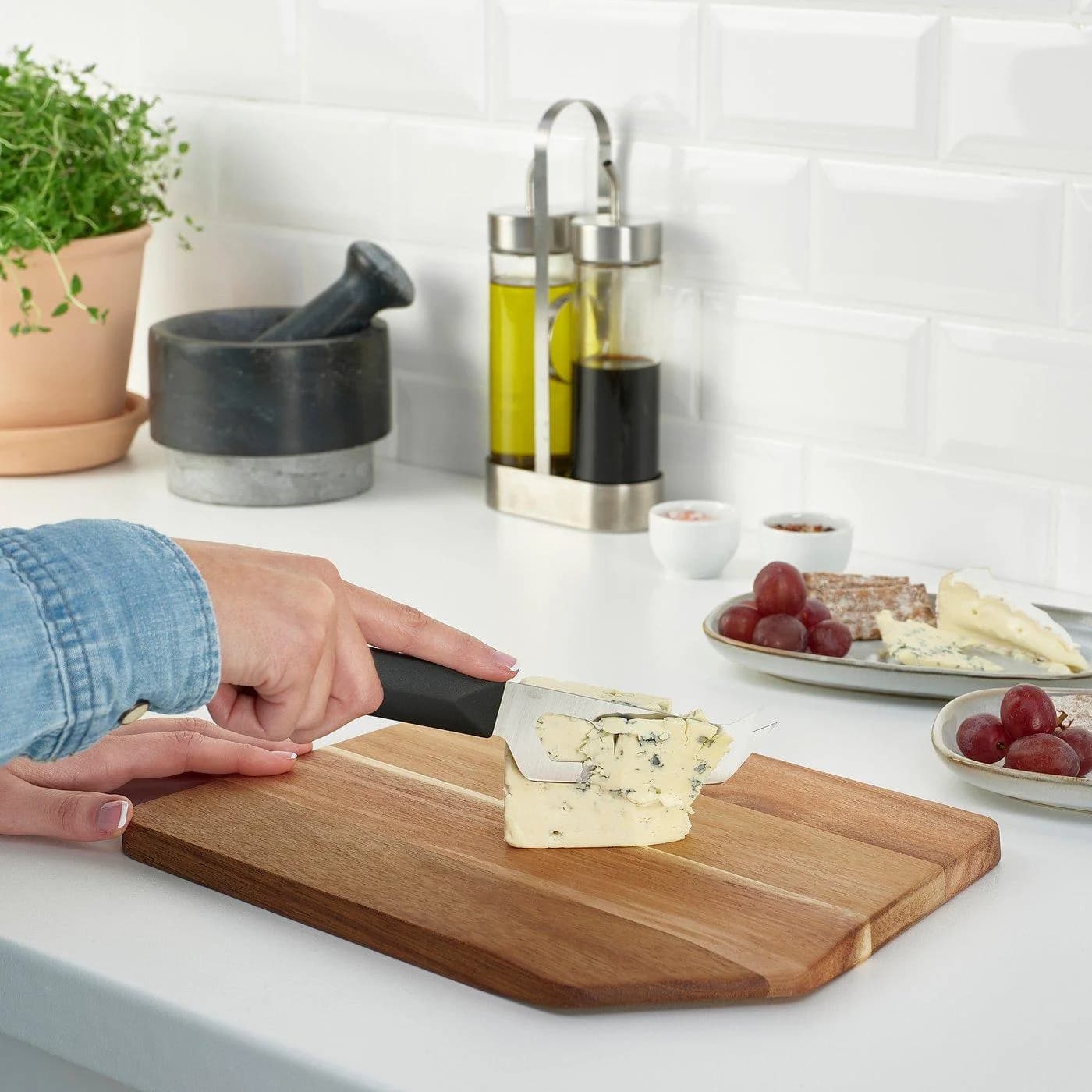 IKEA SMÅÄTA Schneidebrett Akazie Massivholz
