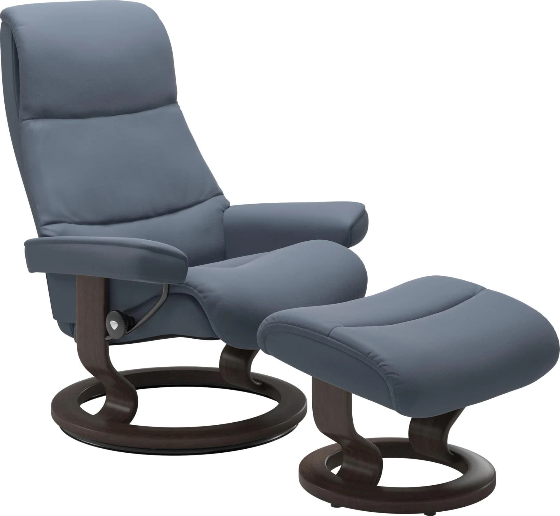 Fußhocker STRESSLESS View Blau Leder