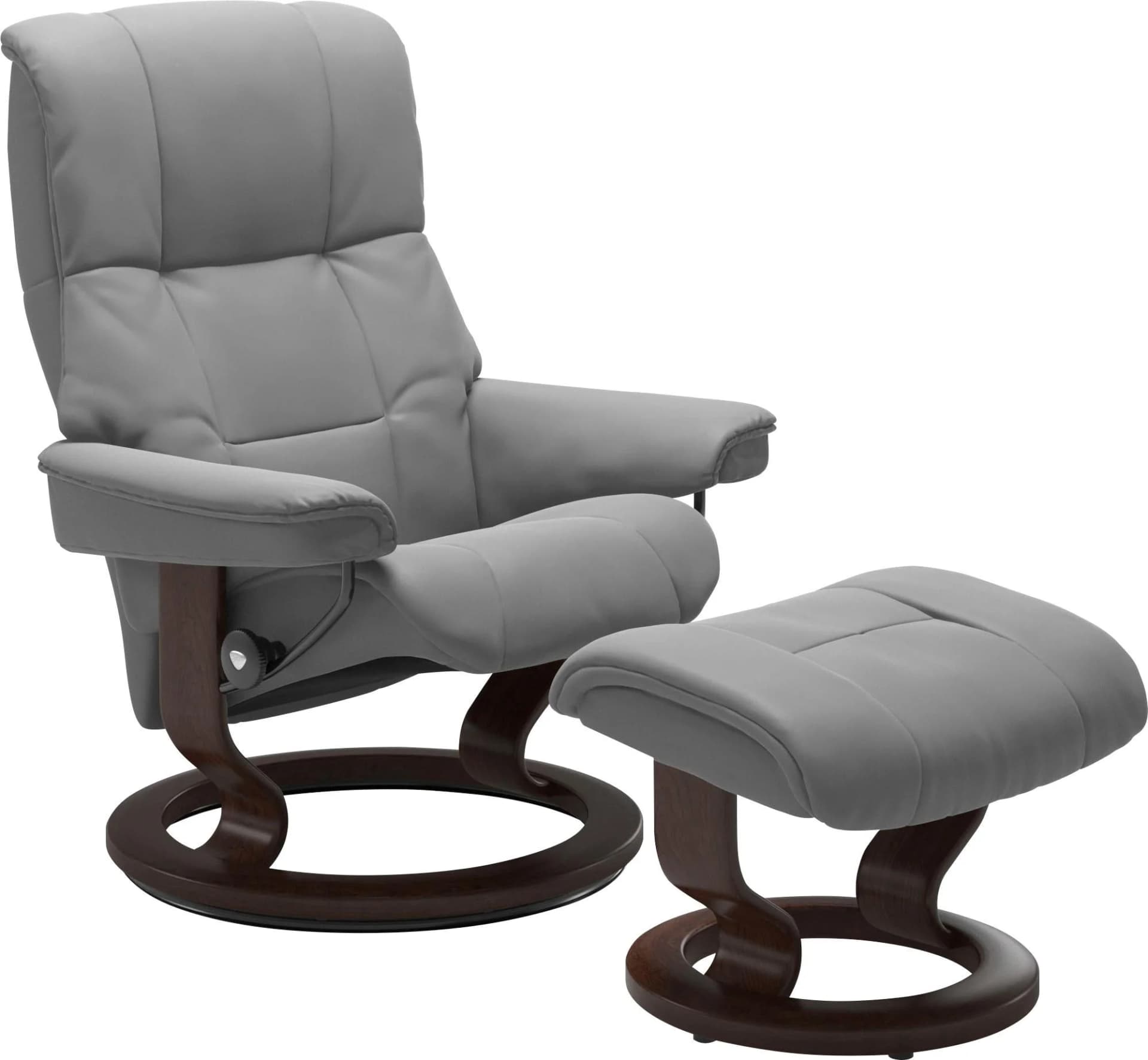 Fußhocker STRESSLESS Mayfair Grau Leder BATICK Classic Base