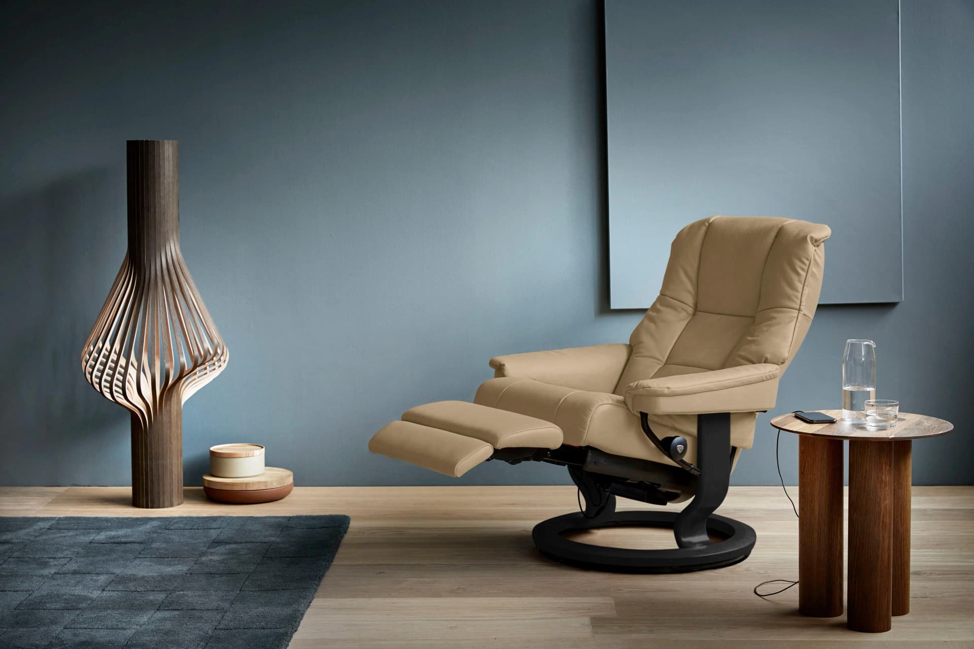 STRESSLESS Relaxsessel Mayfair Beige Leder Classic Base