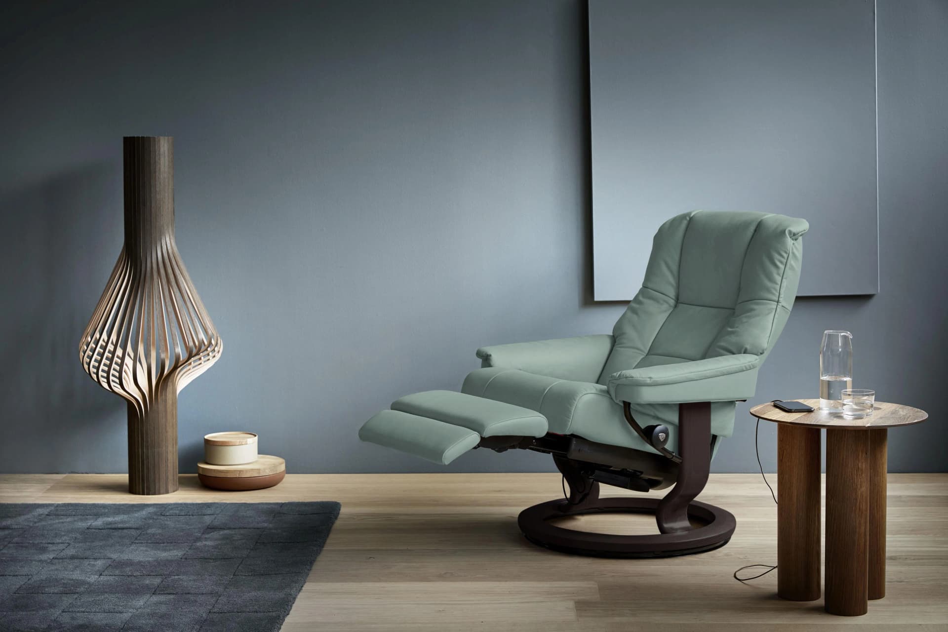 STRESSLESS Mayfair Relaxsessel Grün Leder PALOMA Classic Base