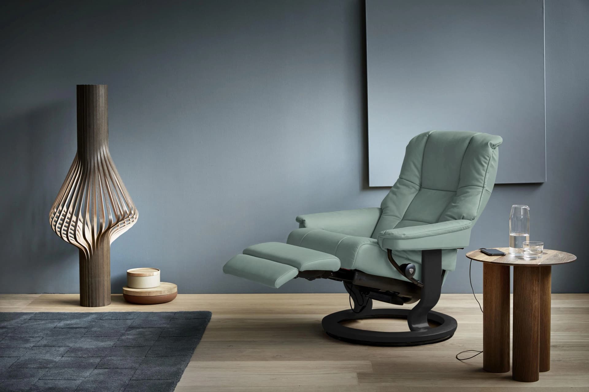 Stressless Mayfair Relaxsessel Aqua Green Leder