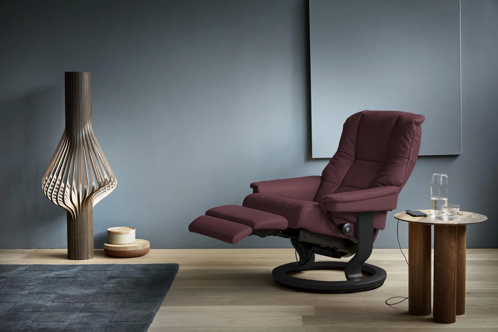 STRESSLESS Relaxsessel Mayfair Bordeaux Leder Classic Base
