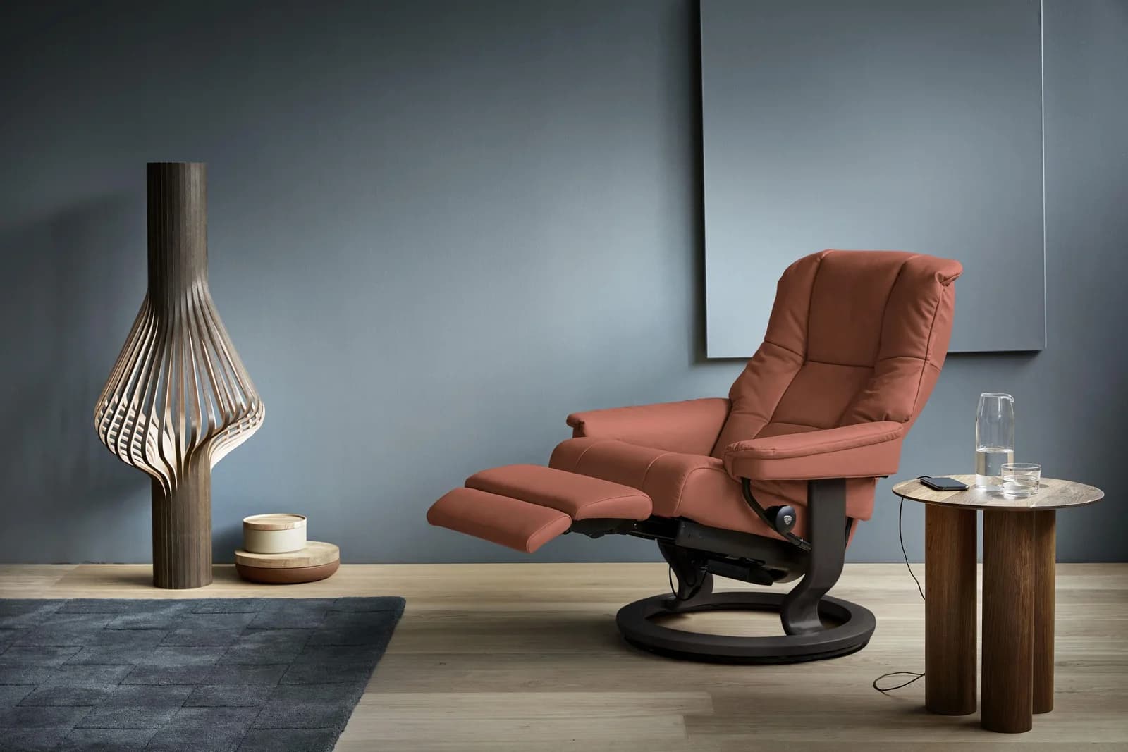 STRESSLESS Relaxsessel Mayfair Leder PALOMA Rot Braun Classic Base
