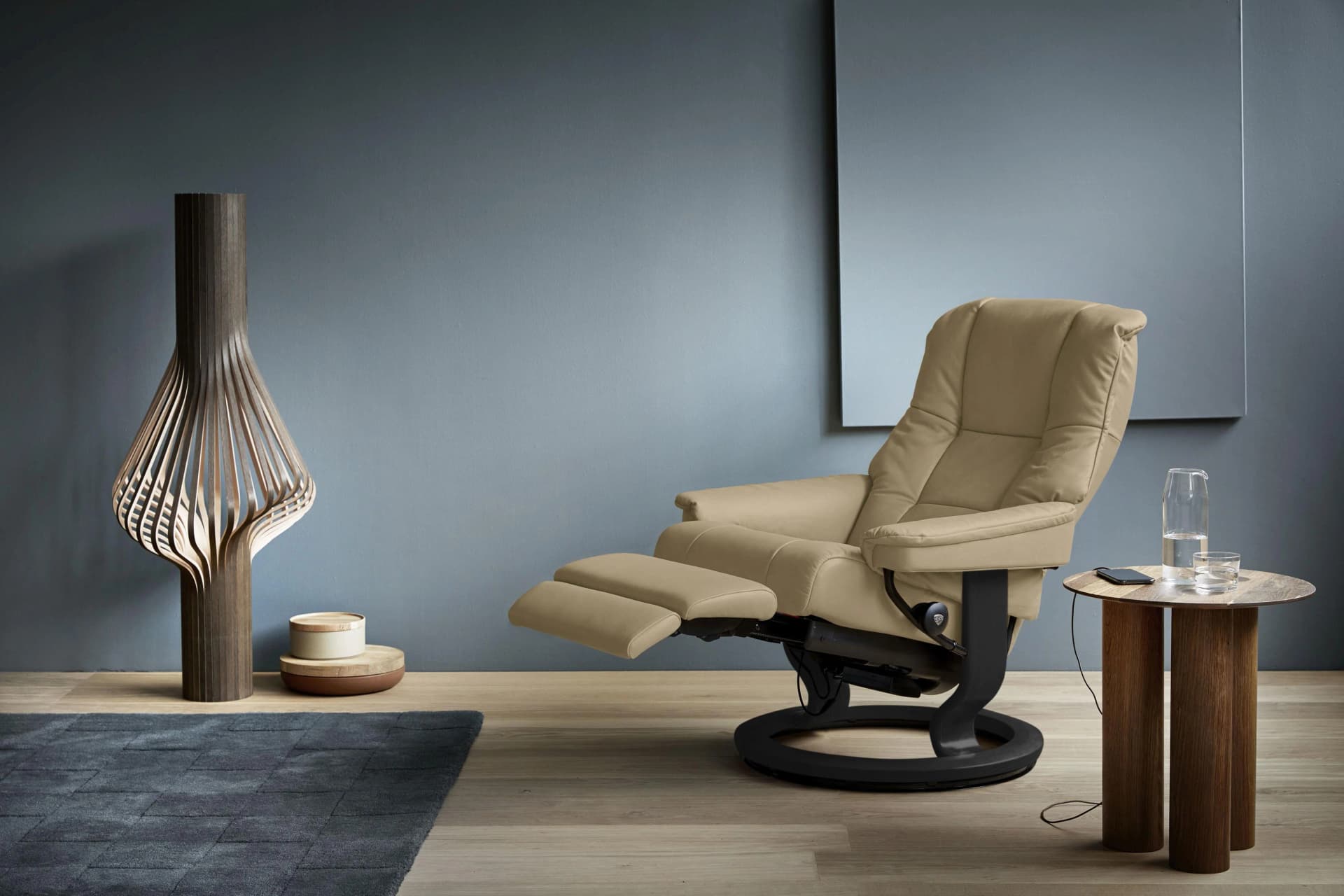 Stressless Mayfair Relaxsessel Beige Leder Classic Base