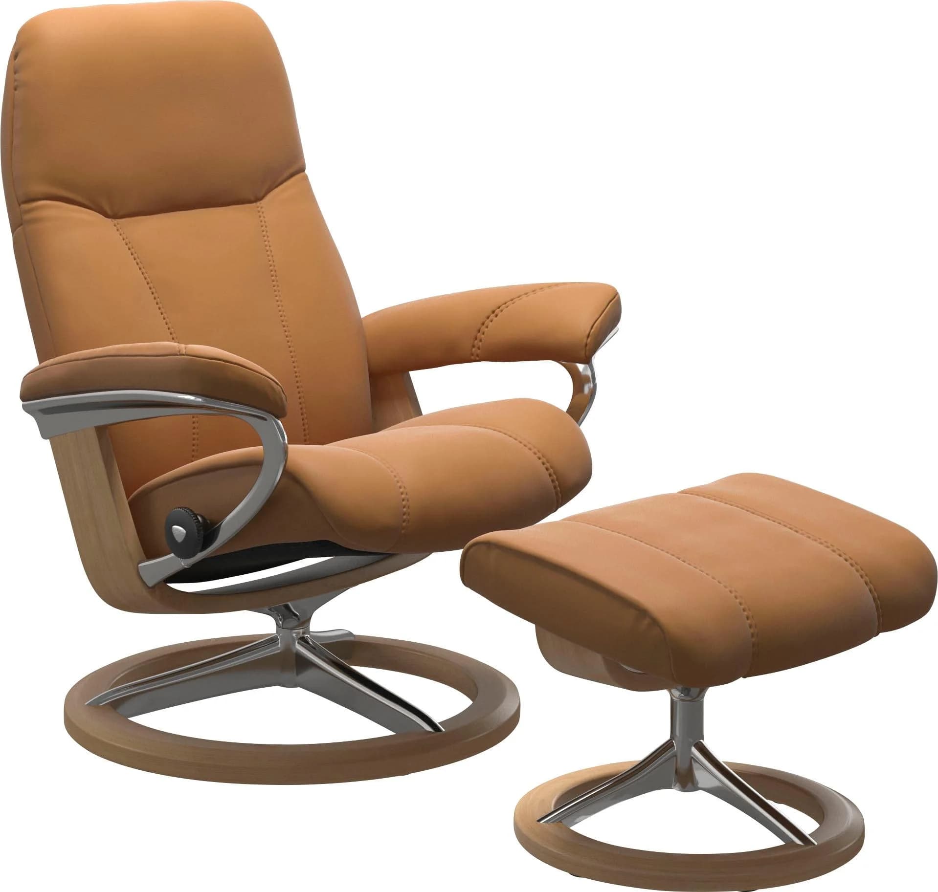 Stressless Fußhocker in Braun (new caramel) aus Eiche
