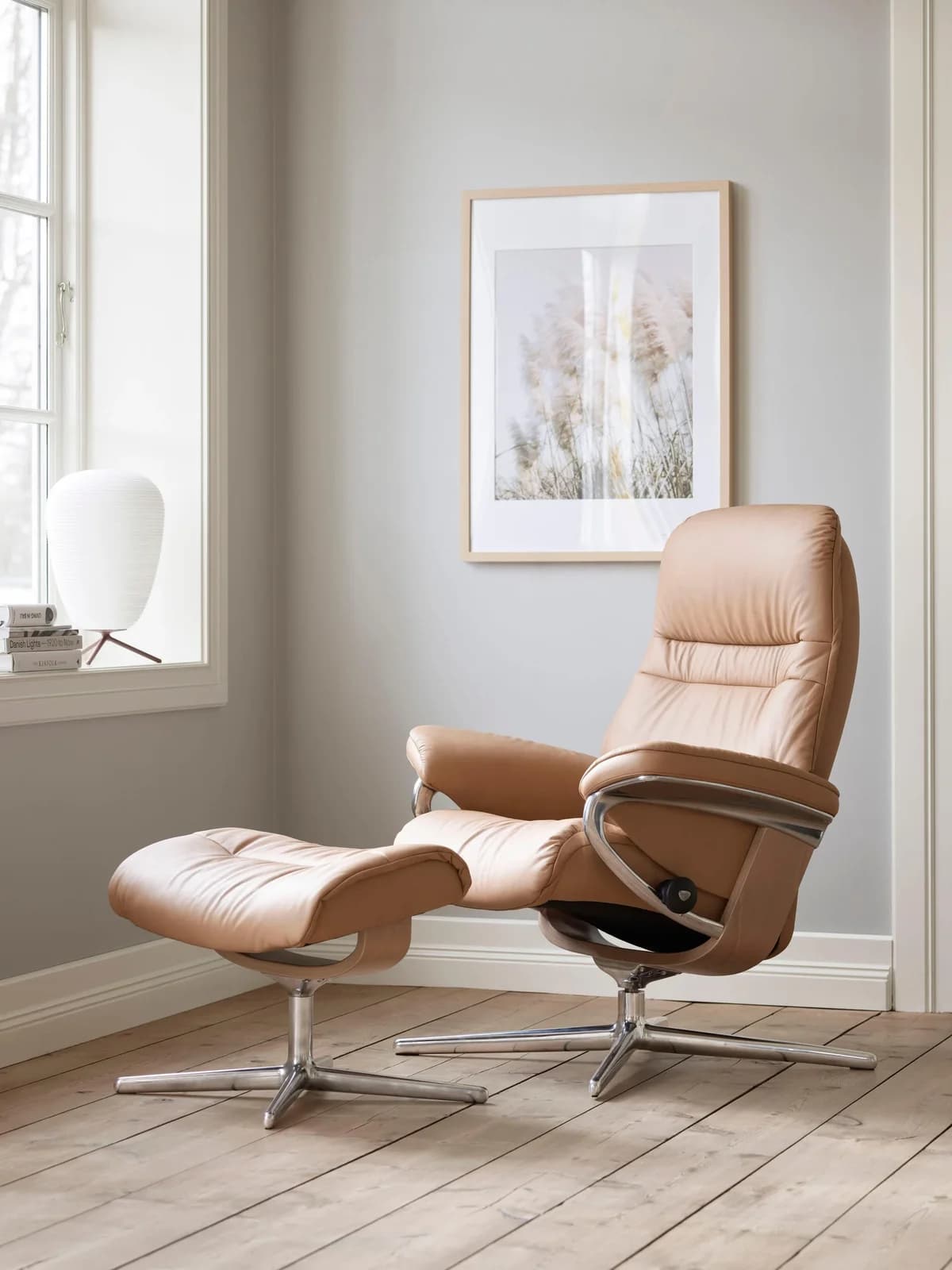 STRESSLESS Sunrise Relaxsessel mit Hocker - Leder PALOMA Braun
