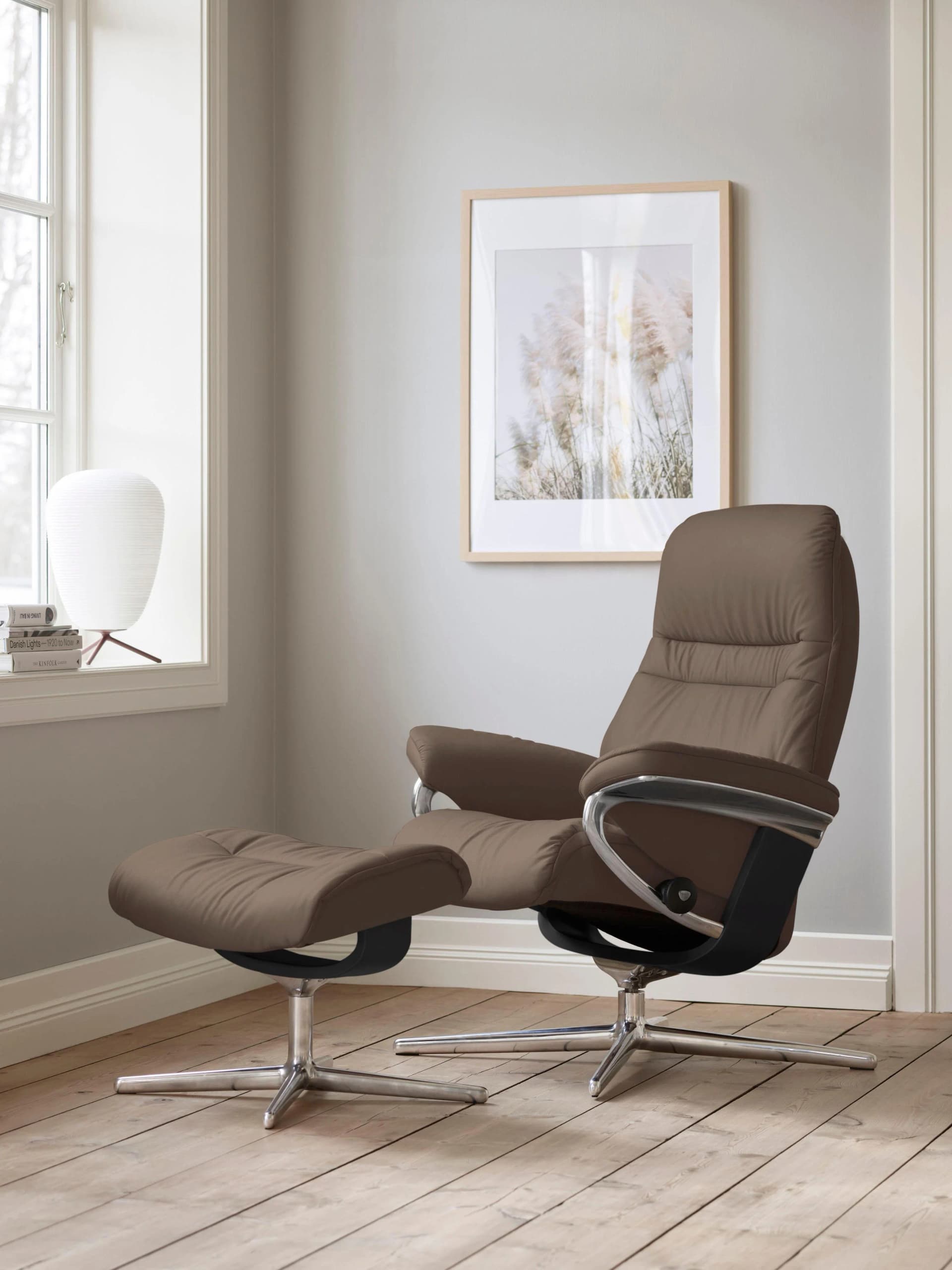 STRESSLESS Sunrise Fußhocker braun Leder BATICK