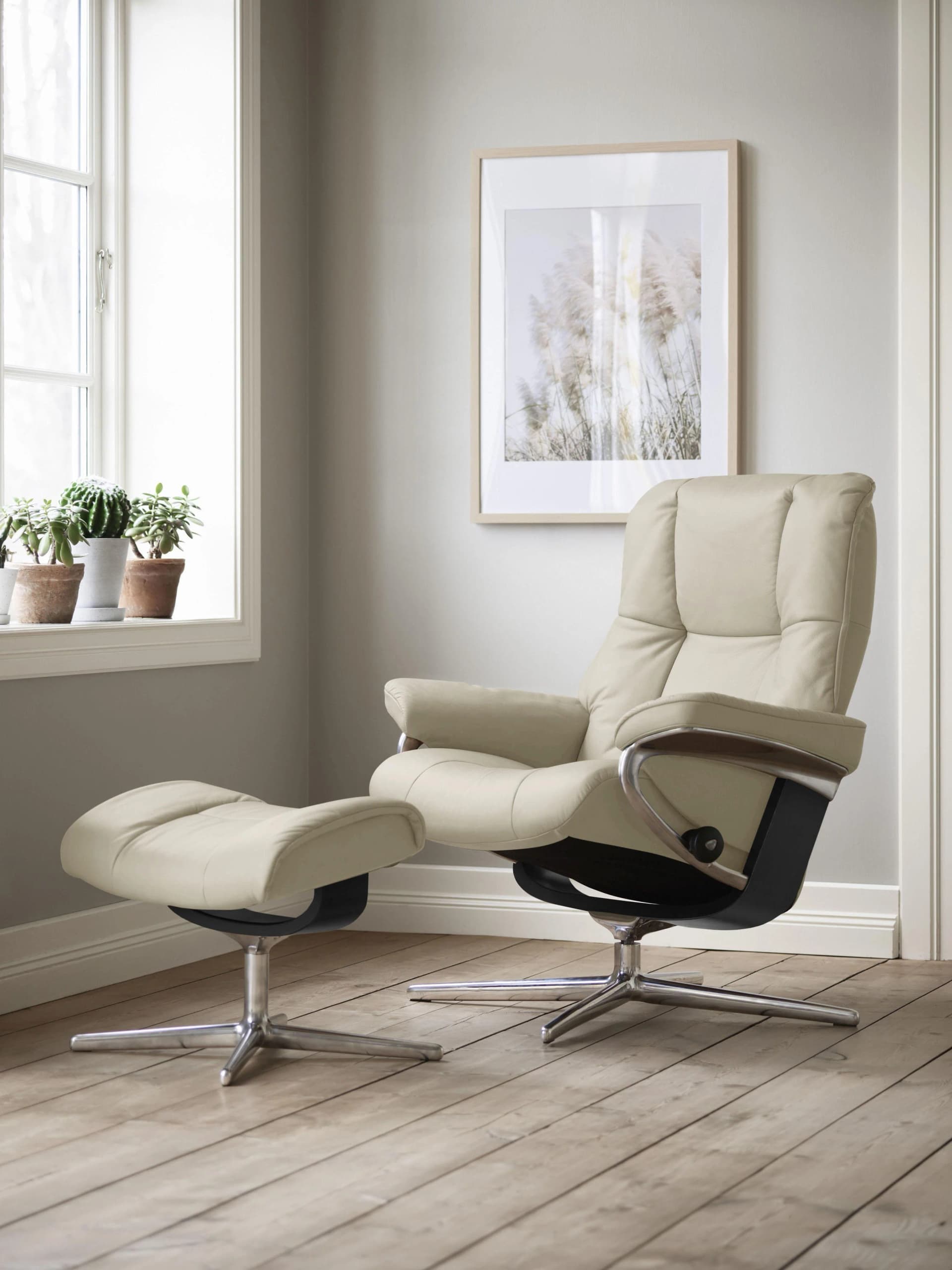 STRESSLESS Mayfair Relaxsessel Beige Leder Cross Base