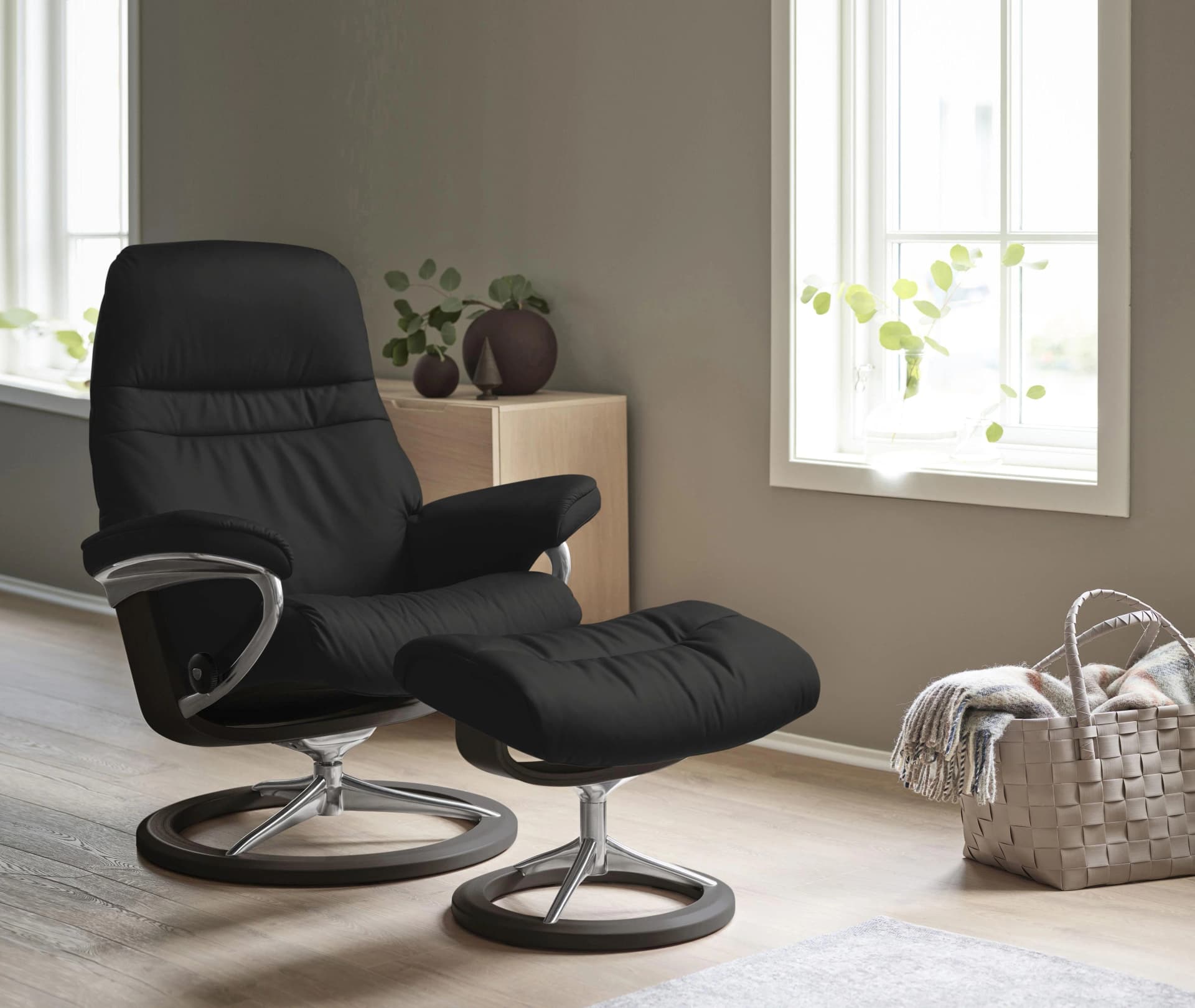 Relaxsessel STRESSLESS Sunrise Schwarz Leder
