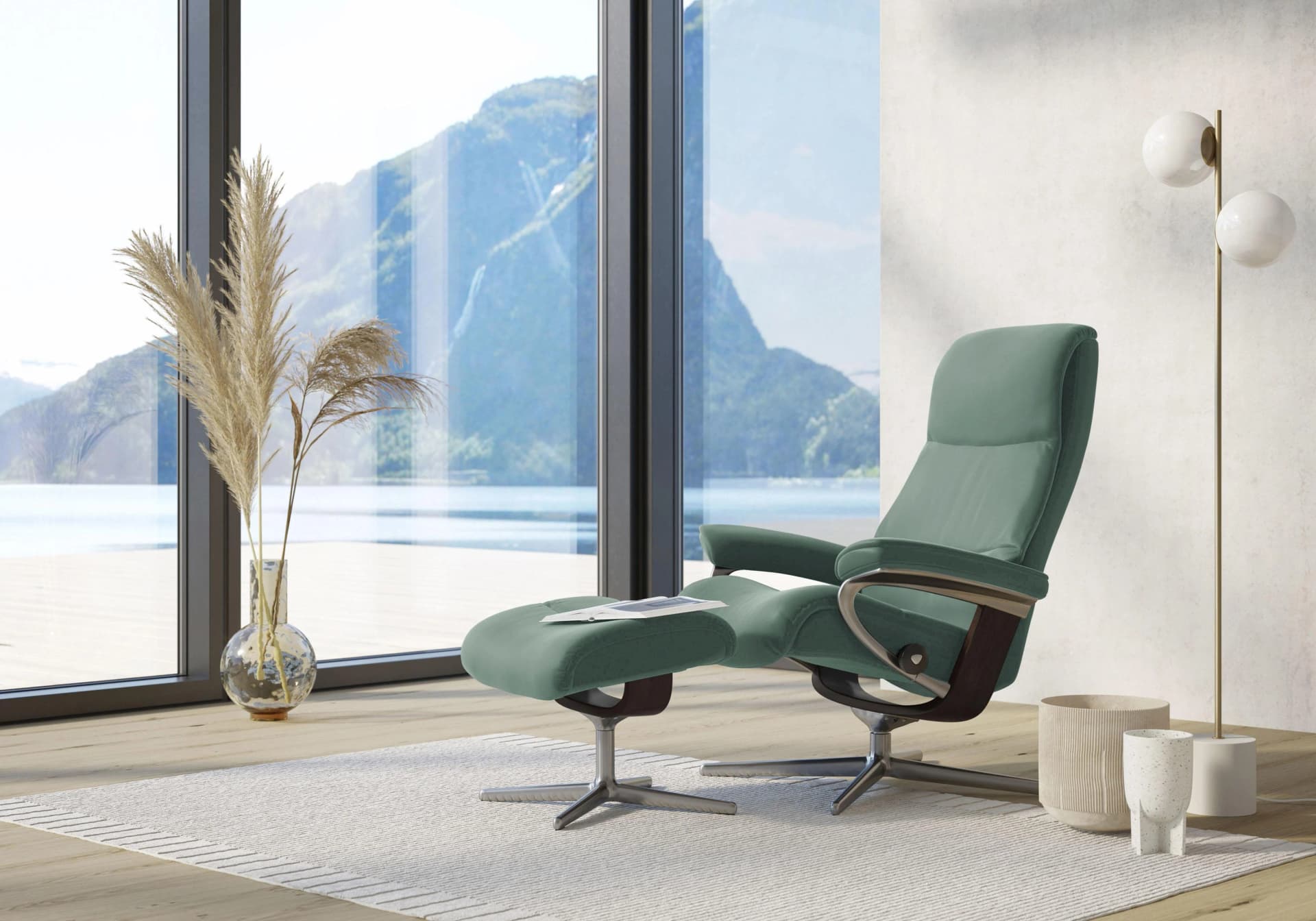 Relaxsessel STRESSLESS View Aqua Grün Leder PALOMA