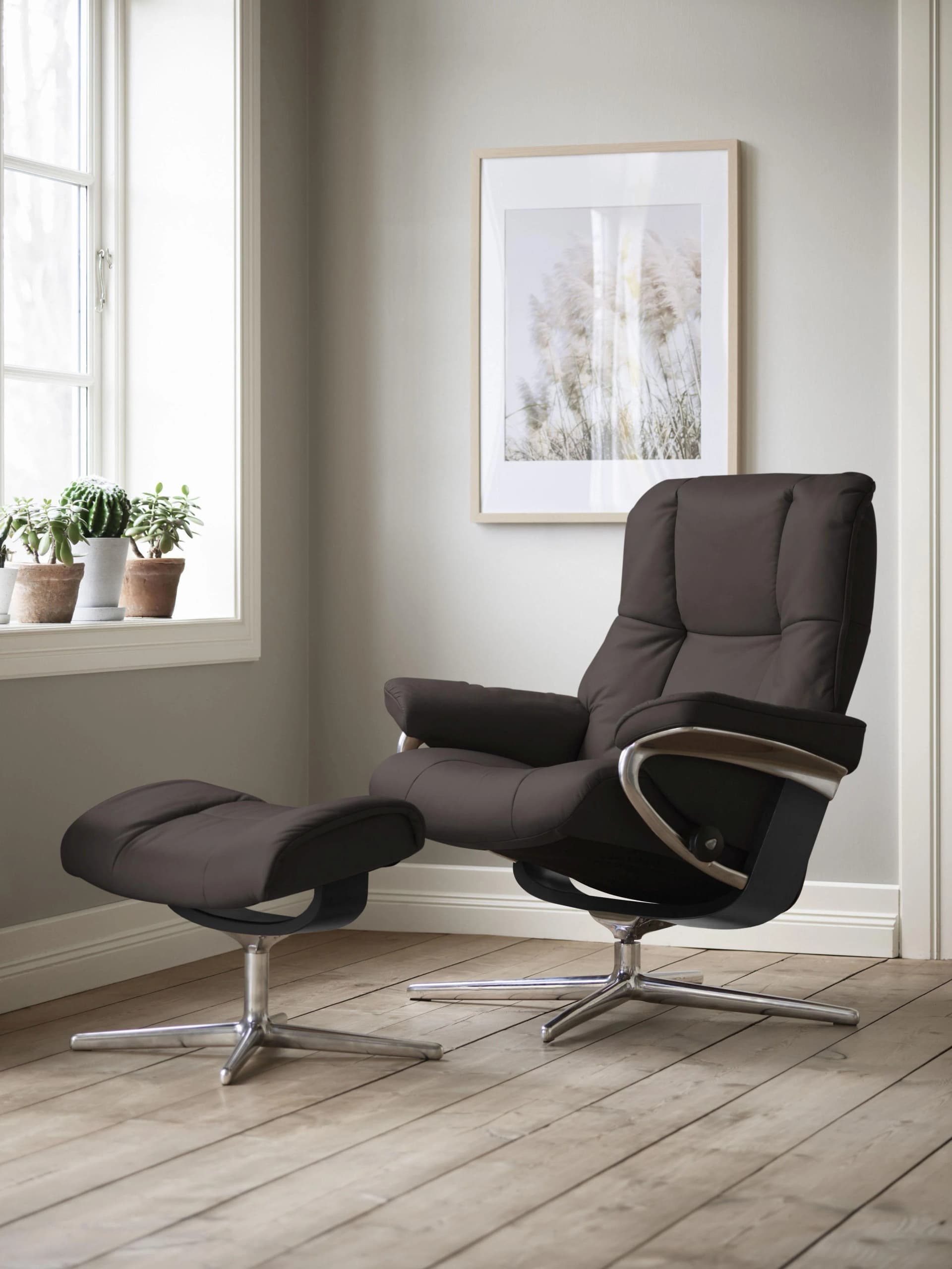 STRESSLESS Relaxsessel Mayfair mit Hocker Leder PALOMA Braun