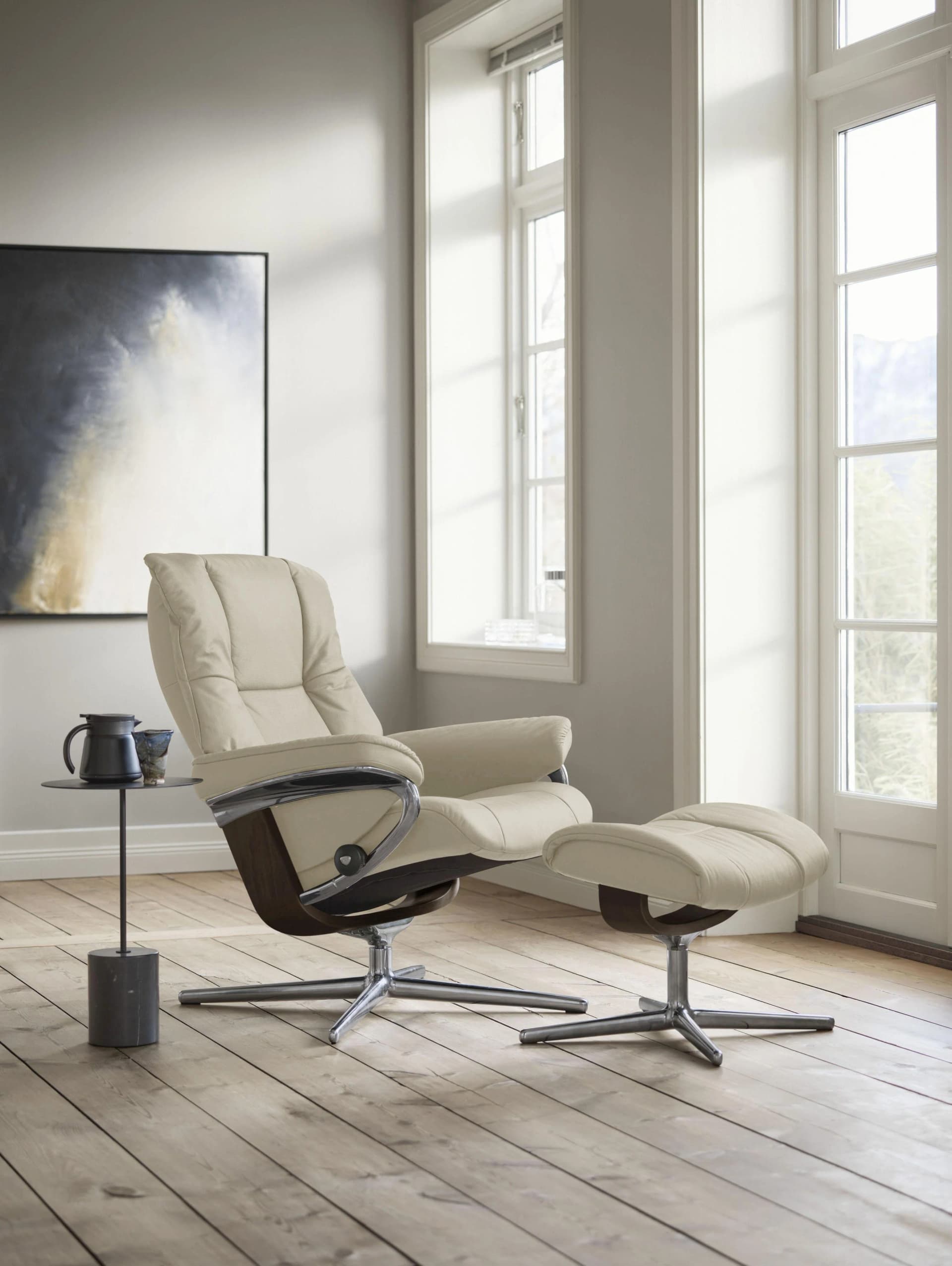 STRESSLESS Mayfair Relaxsessel Beige Leder Cross Base