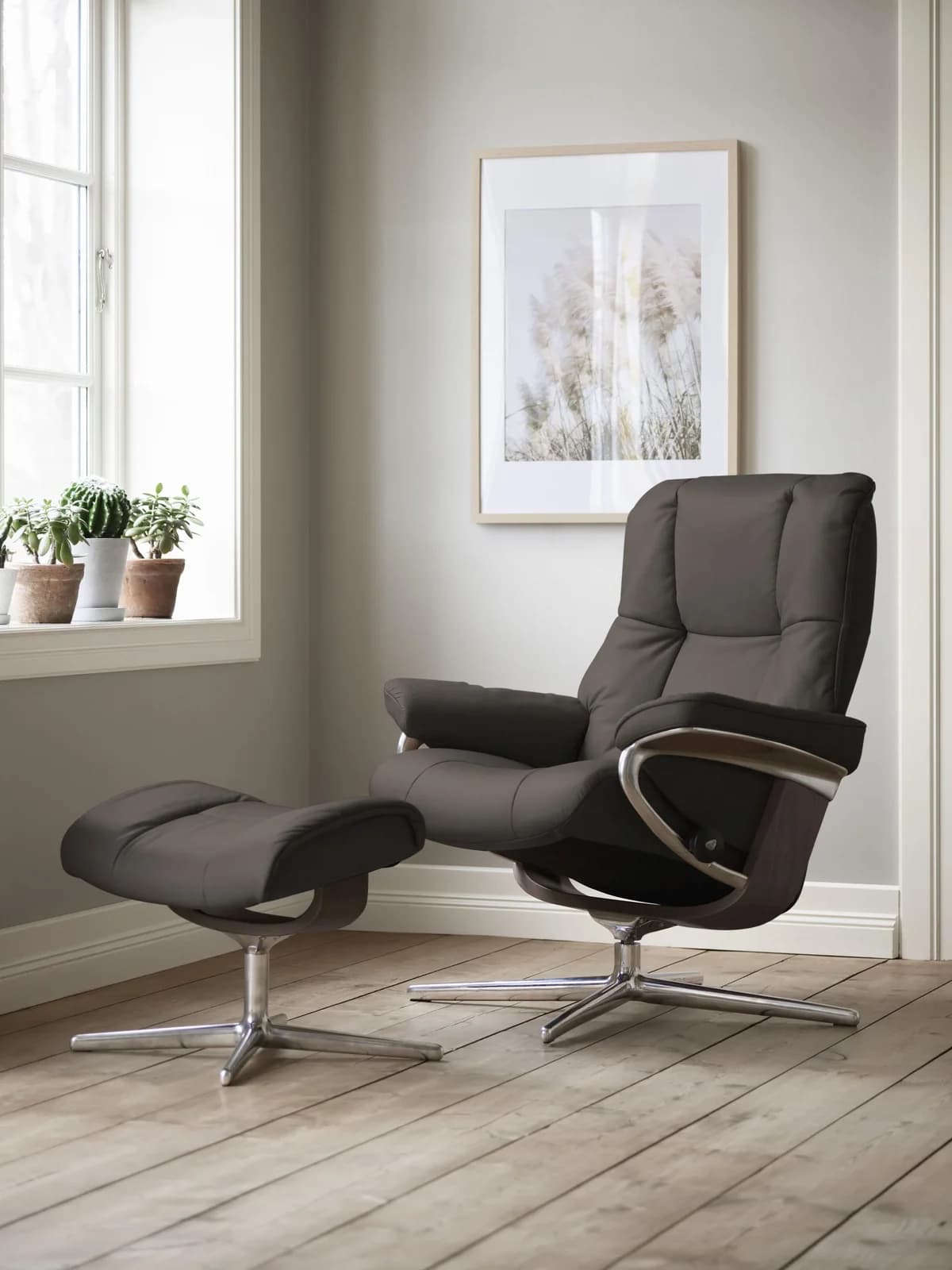 STRESSLESS Relaxsessel Mayfair Braun Leder BATICK Cross Base