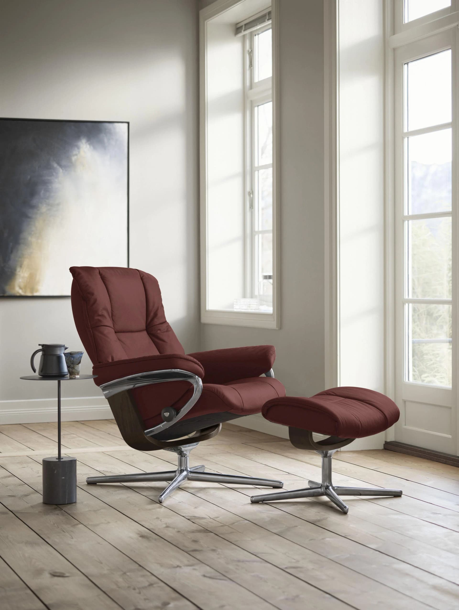 STRESSLESS Mayfair Relaxsessel Cherry Paloma Leder mit Cross Base