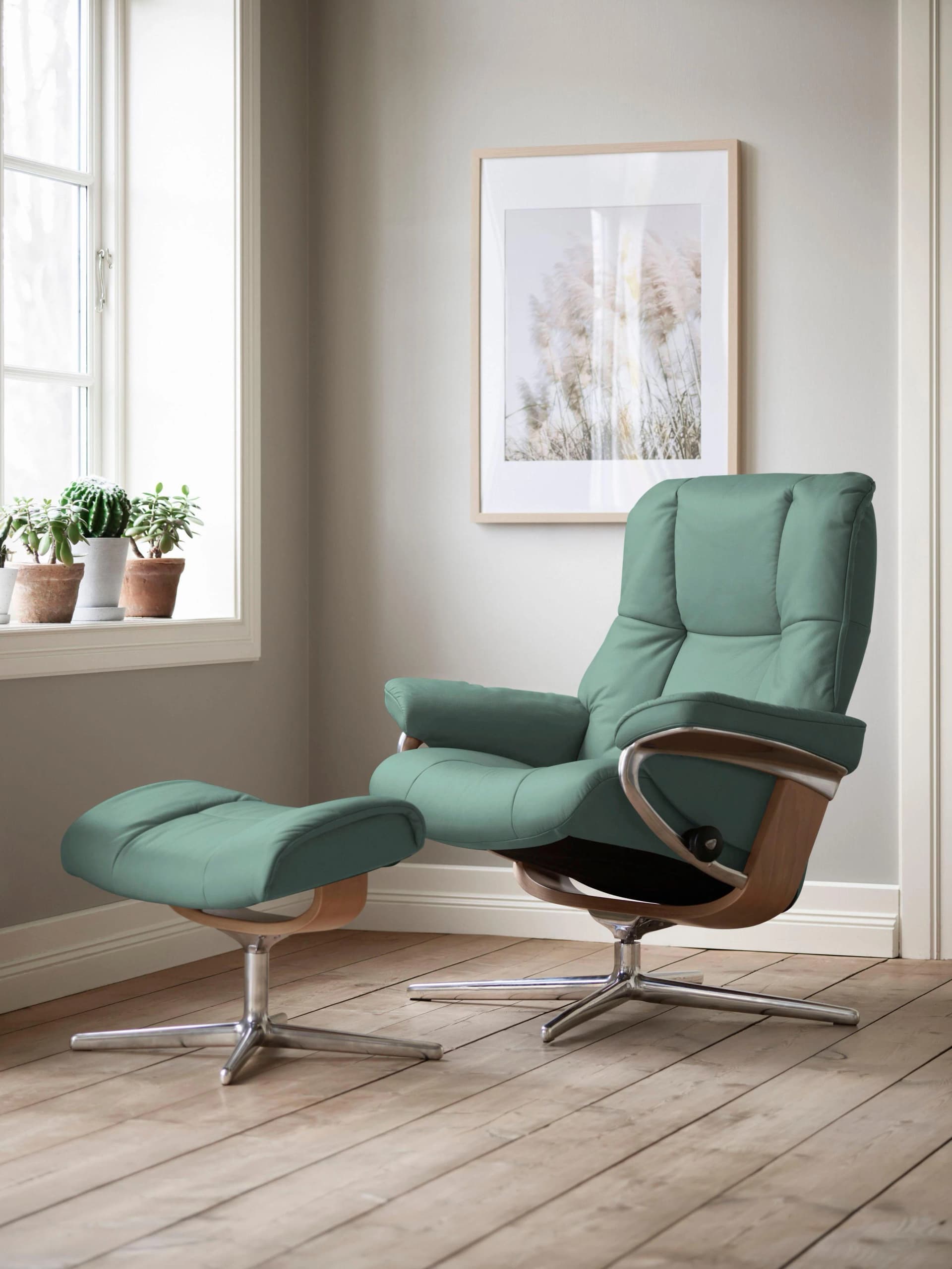 STRESSLESS Mayfair Relaxsessel Grün Leder PALOMA Cross Base