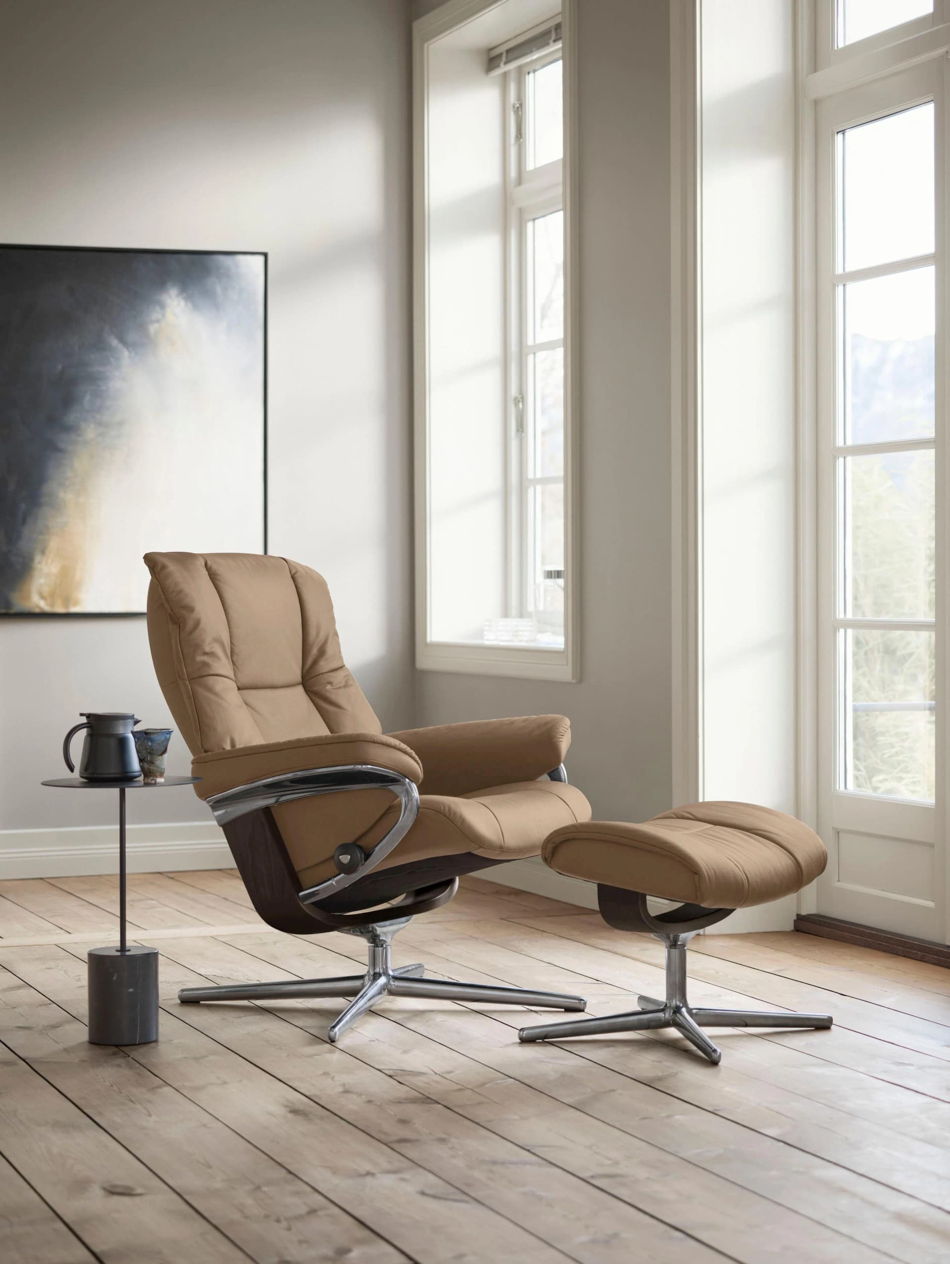 STRESSLESS Mayfair Relaxsessel Braun Leder PALOMA Cross Base