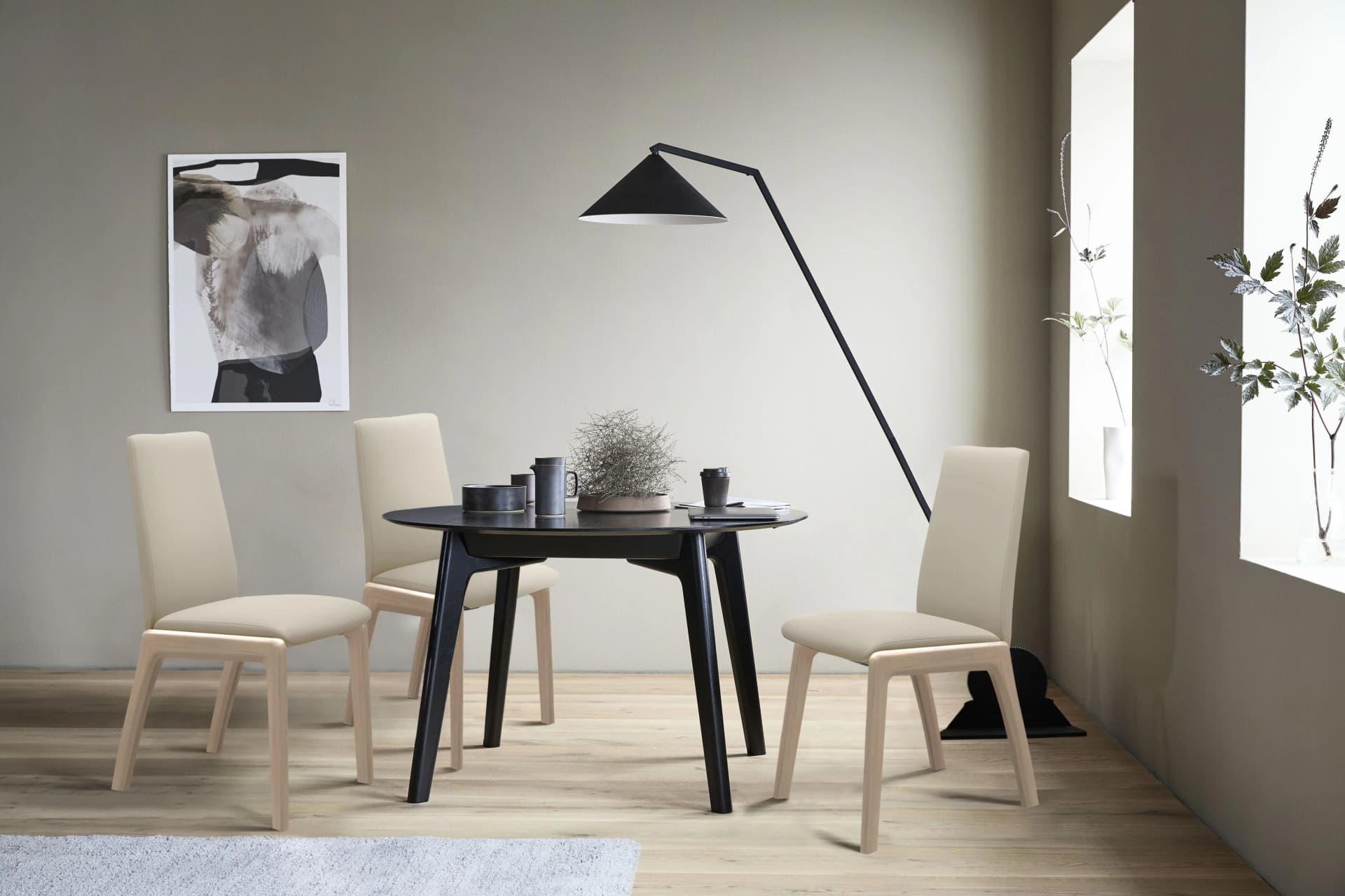 Polsterstuhl STRESSLESS Laurel Beige Leder BATICK