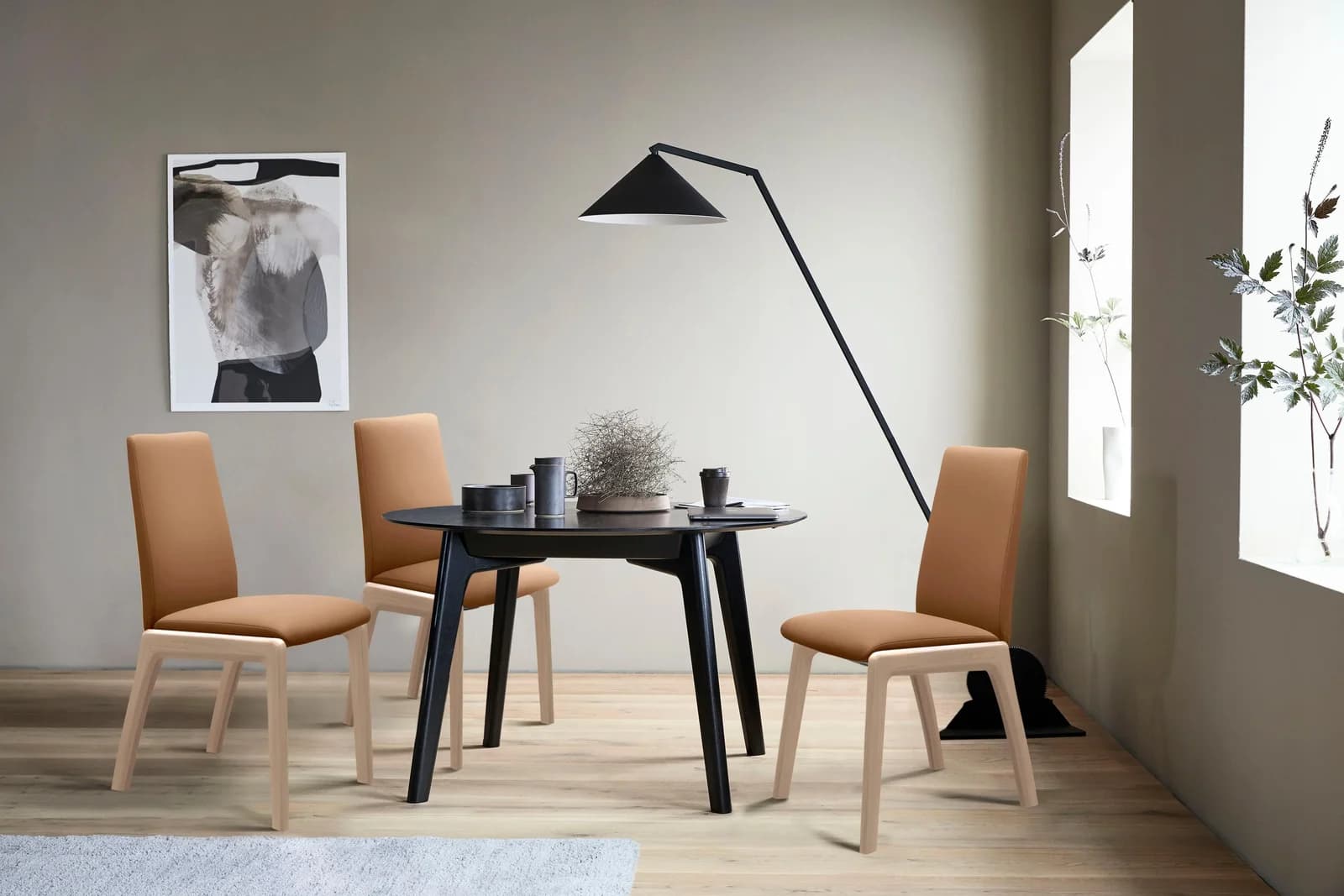 Polsterstuhl STRESSLESS Laurel Braun Leder PALOMA