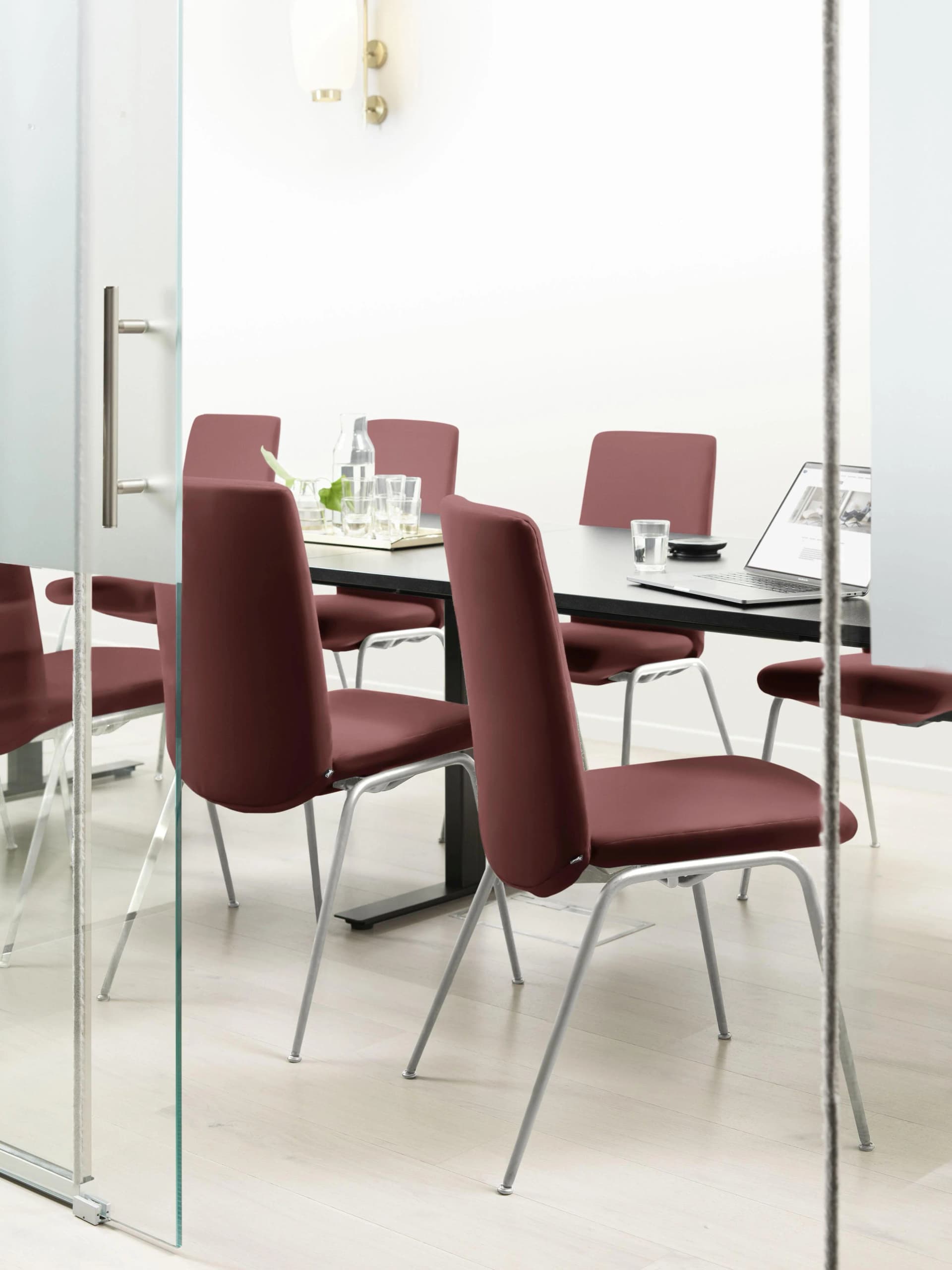 Polsterstuhl STRESSLESS "Laurel" Rot Leder PALOMA