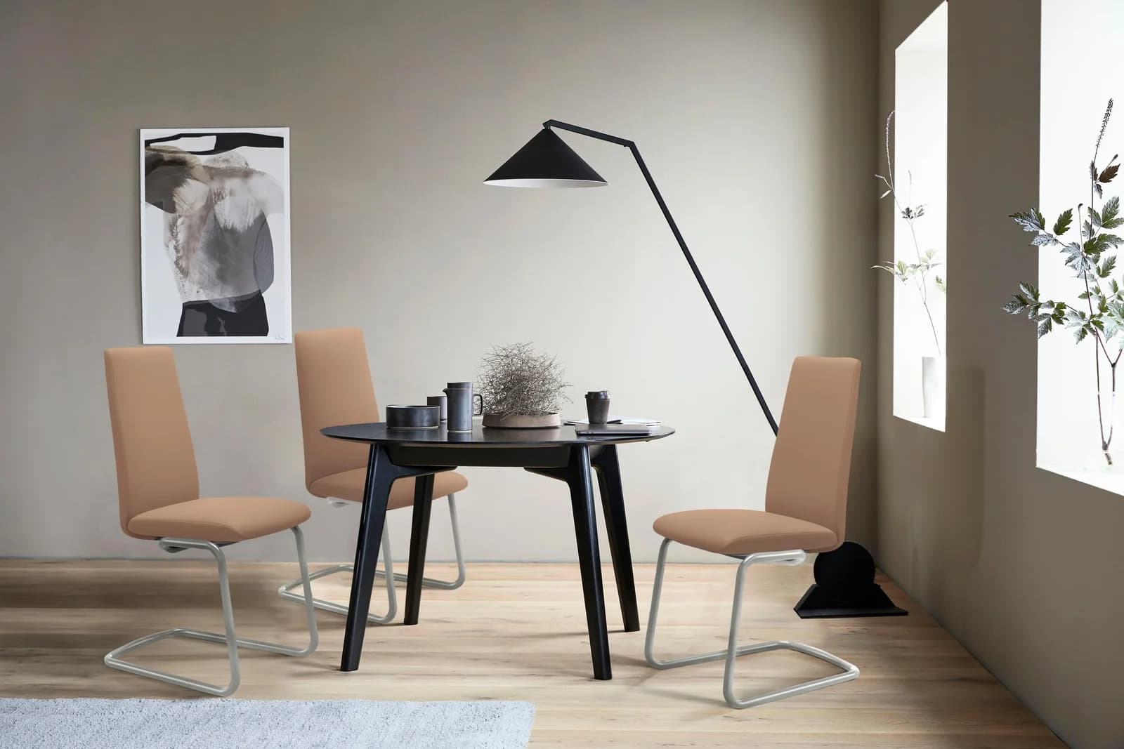 STRESSLESS Laurel Polsterstuhl Leder Chrom Braun High Back