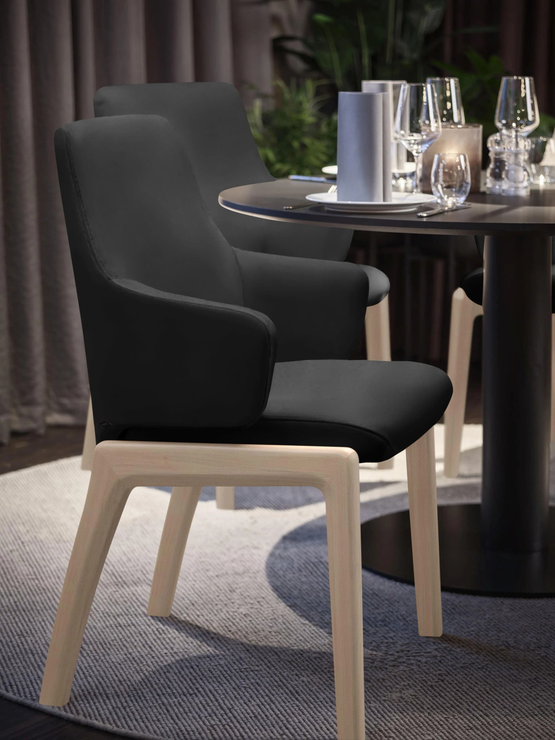 STRESSLESS Laurel Polsterstuhl Schwarz Leder BATICK