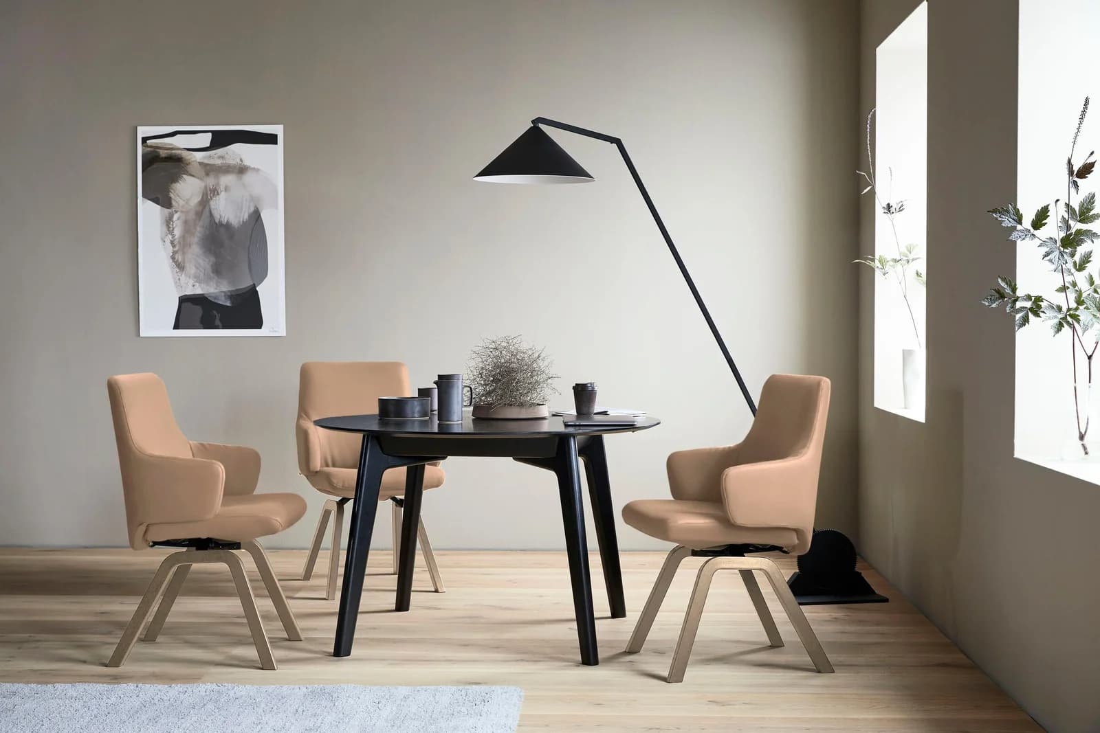 STRESSLESS Laurel Polsterstuhl Leder Eiche Braun