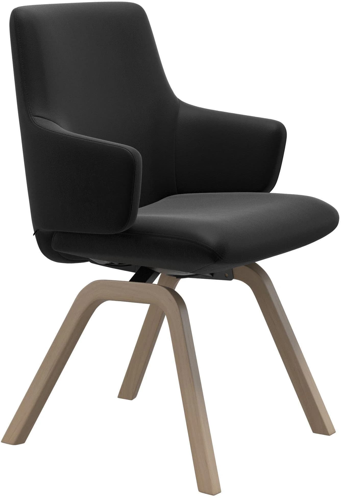 Stressless Laurel Polsterstuhl Schwarz Leder Walnuss