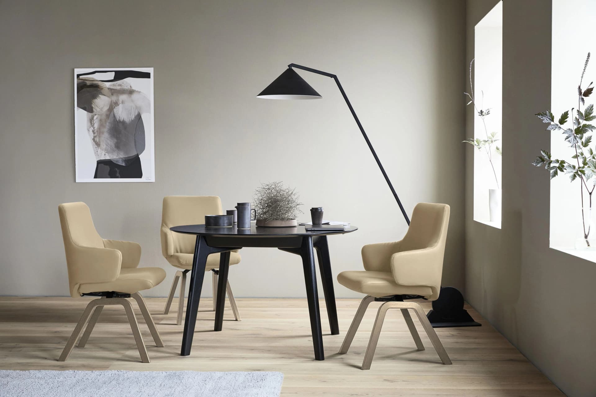 STRESSLESS Laurel Polsterstuhl Beige Eiche Natur