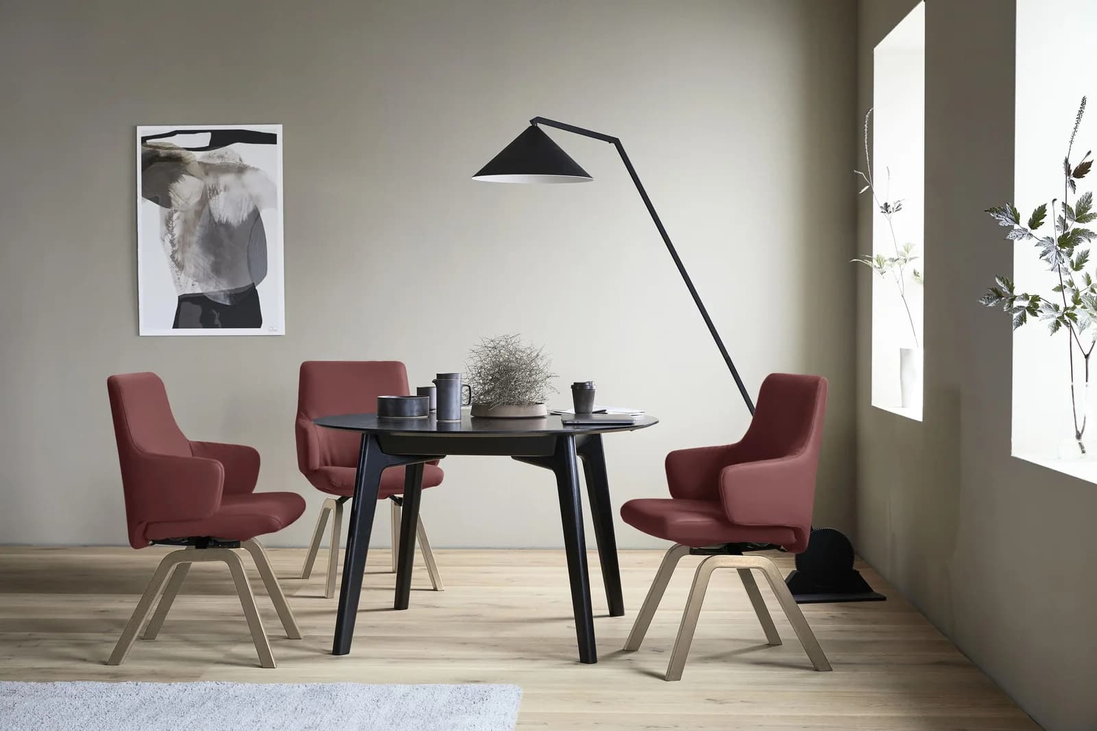 Stressless Laurel Low Back Esszimmerstuhl Leder Eiche