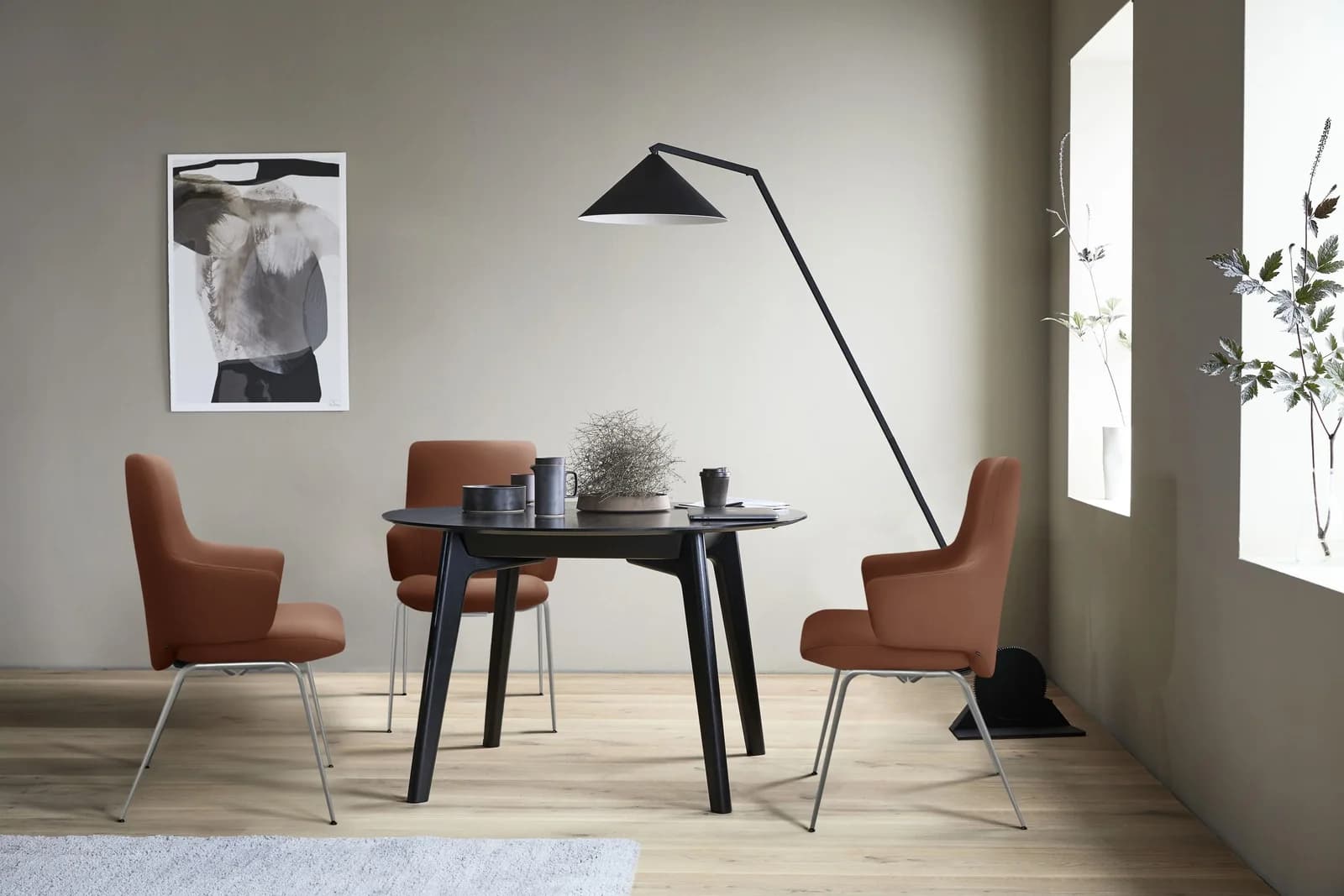 STRESSLESS Laurel Polsterstuhl Leder Copper Paloma Chrom Matt