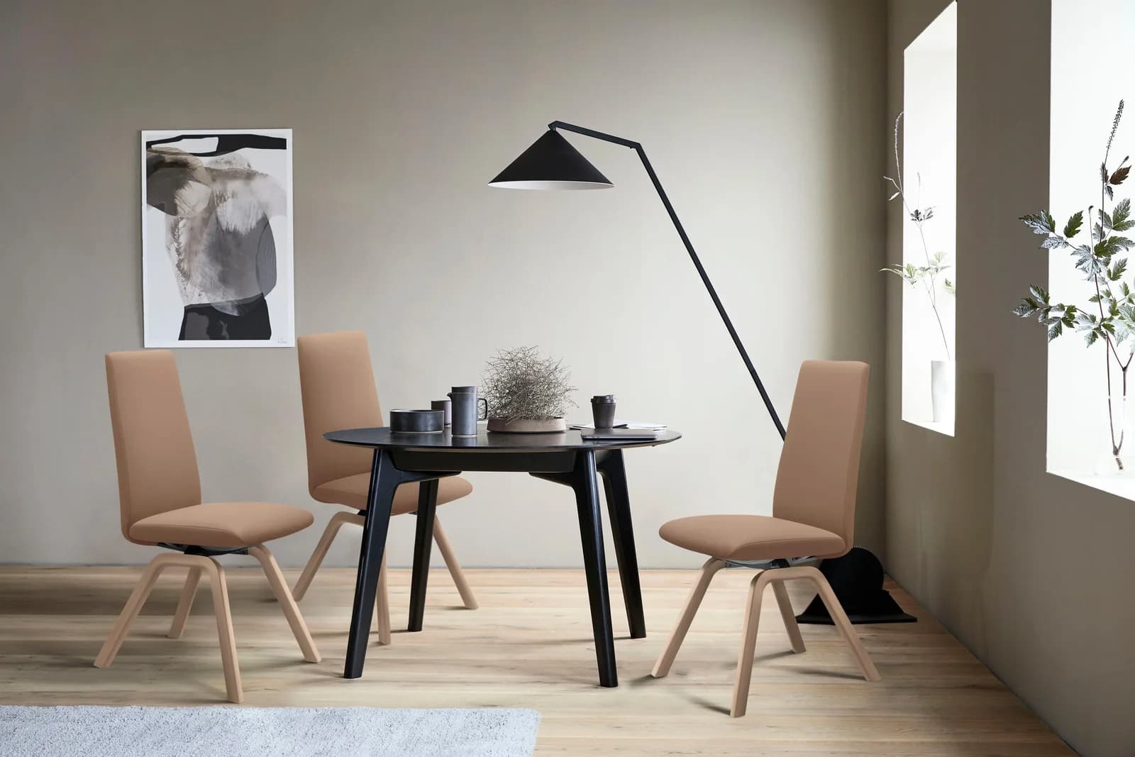 STRESSLESS Laurel Polsterstuhl Leder PALOMA Walnuss
