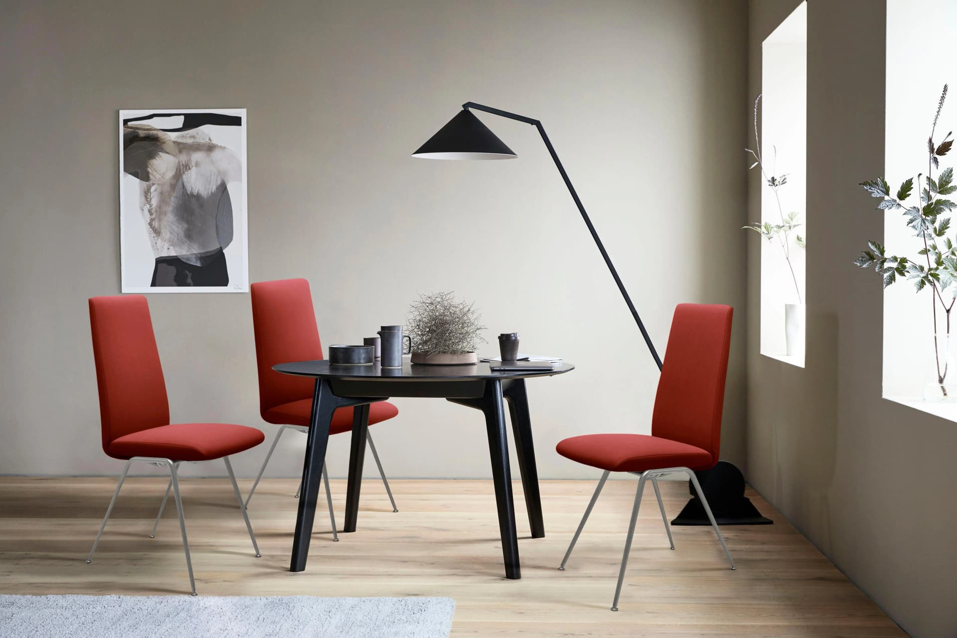 Polsterstuhl STRESSLESS "Laurel" Rot Microfaser DINAMICA