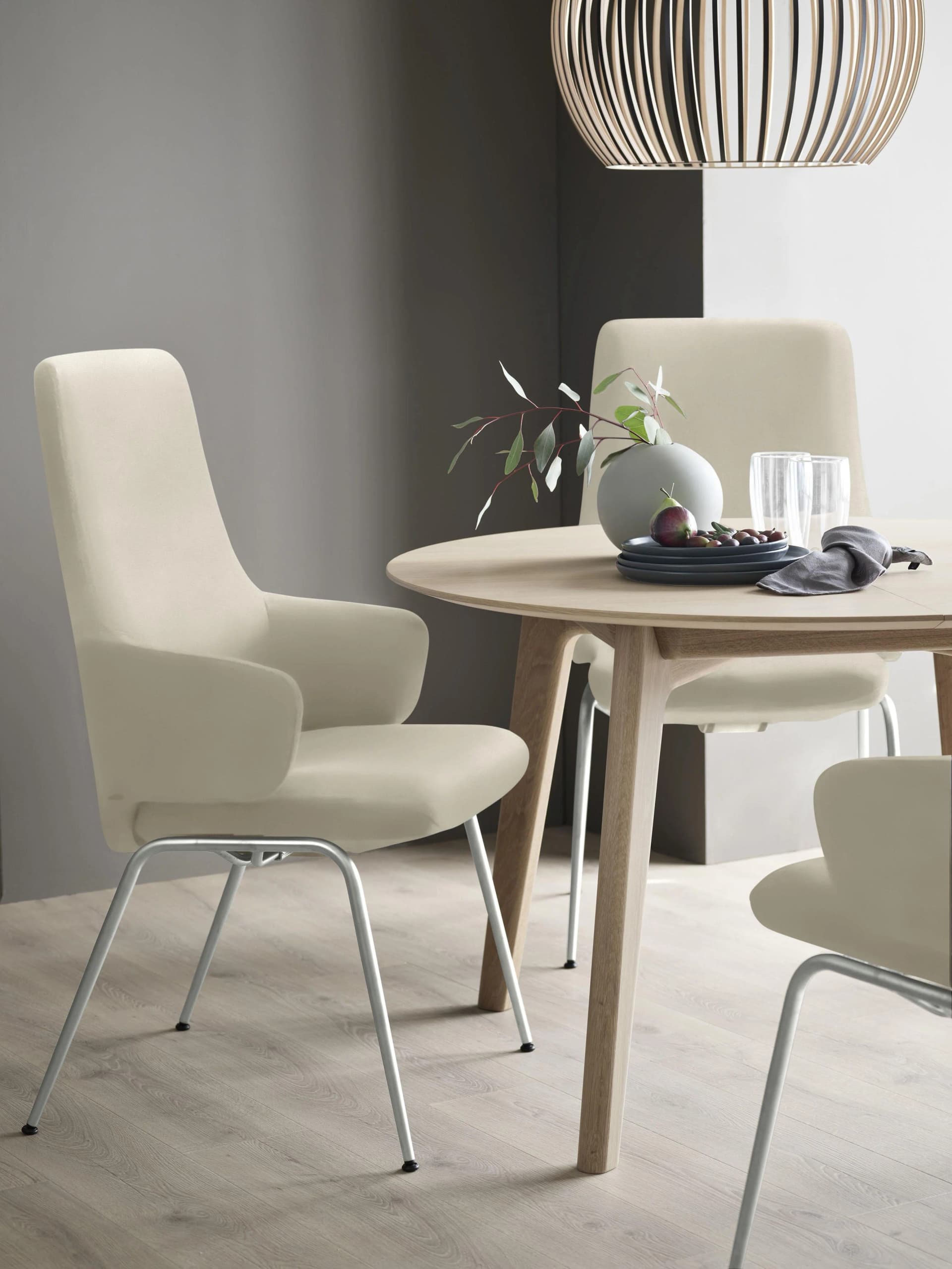 STRESSLESS Laurel Polsterstuhl Beige Leder Schwarz Matt