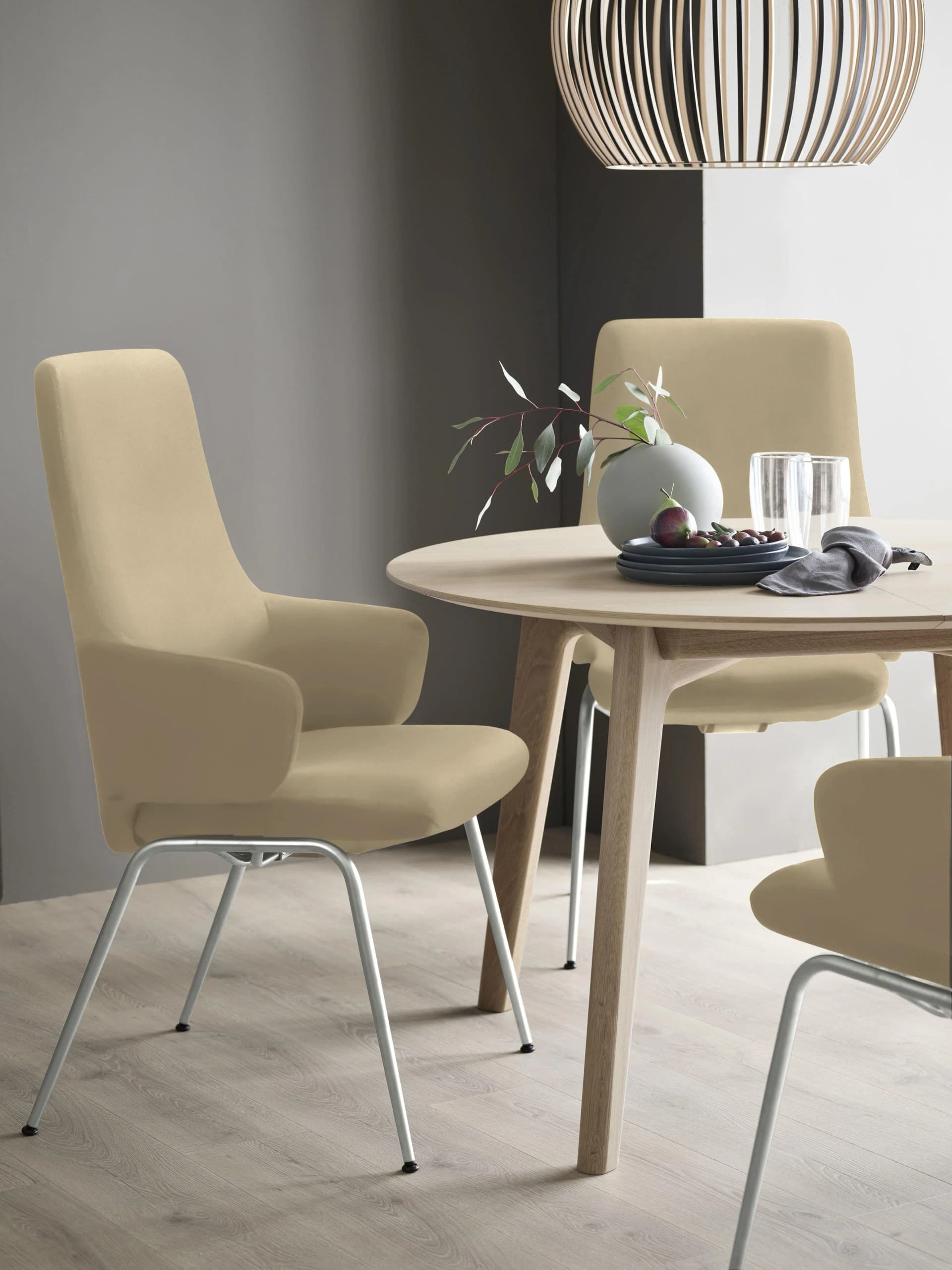 STRESSLESS Laurel Polsterstuhl Beige Schwarz Leder PALOMA