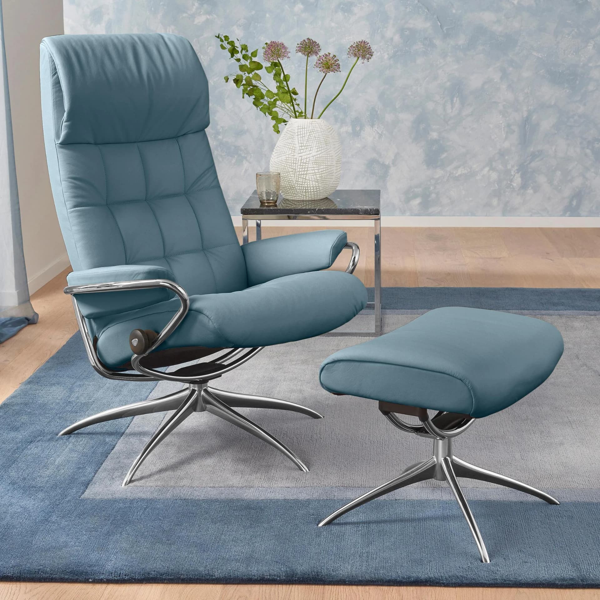 Relaxsessel STRESSLESS London Leder PALOMA Aqua Grün