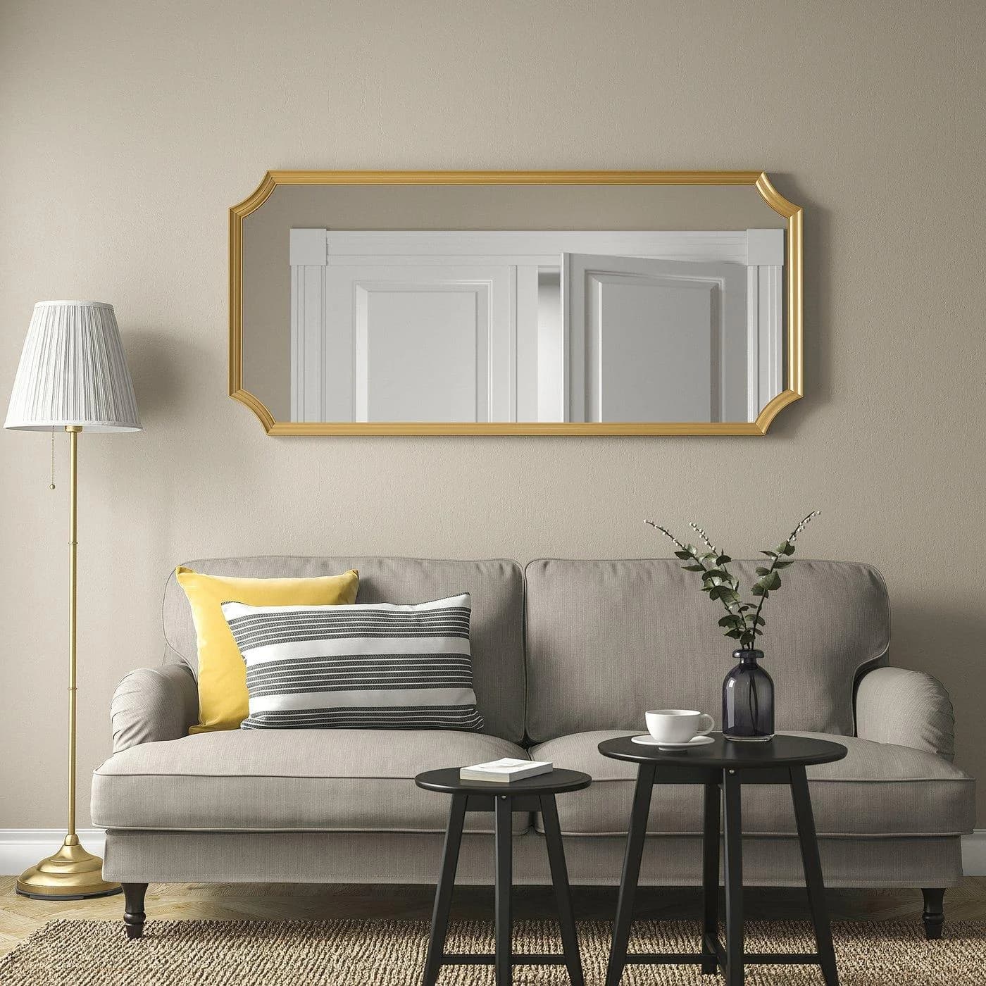 IKEA SVANSELE Spiegel Goldfarben Klassisch Elegant