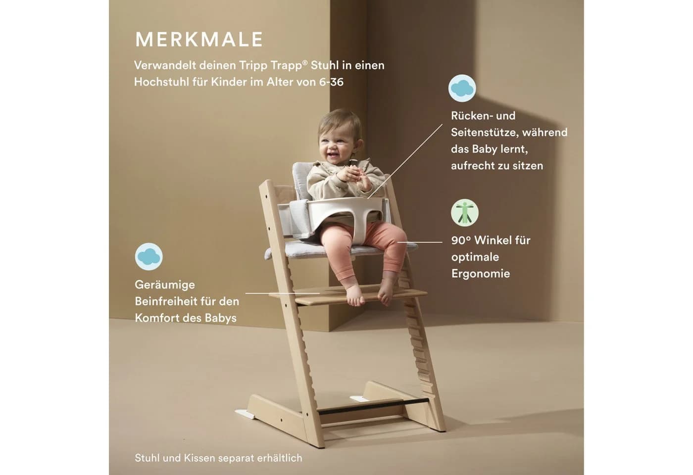 Stokke Hochstuhlaufsatz Baby Set² für Tripp Trapp ab 6 Monaten