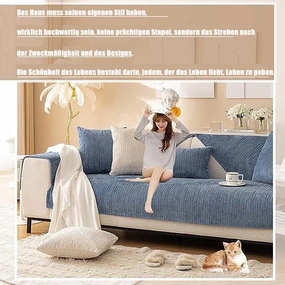 Minicloss Sofaschoner Blau Anti-Rutsch