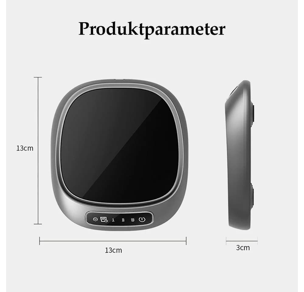 nsihing USB-Heizuntersetzer Schwarz 3 Temperaturstufen Glaskeramik