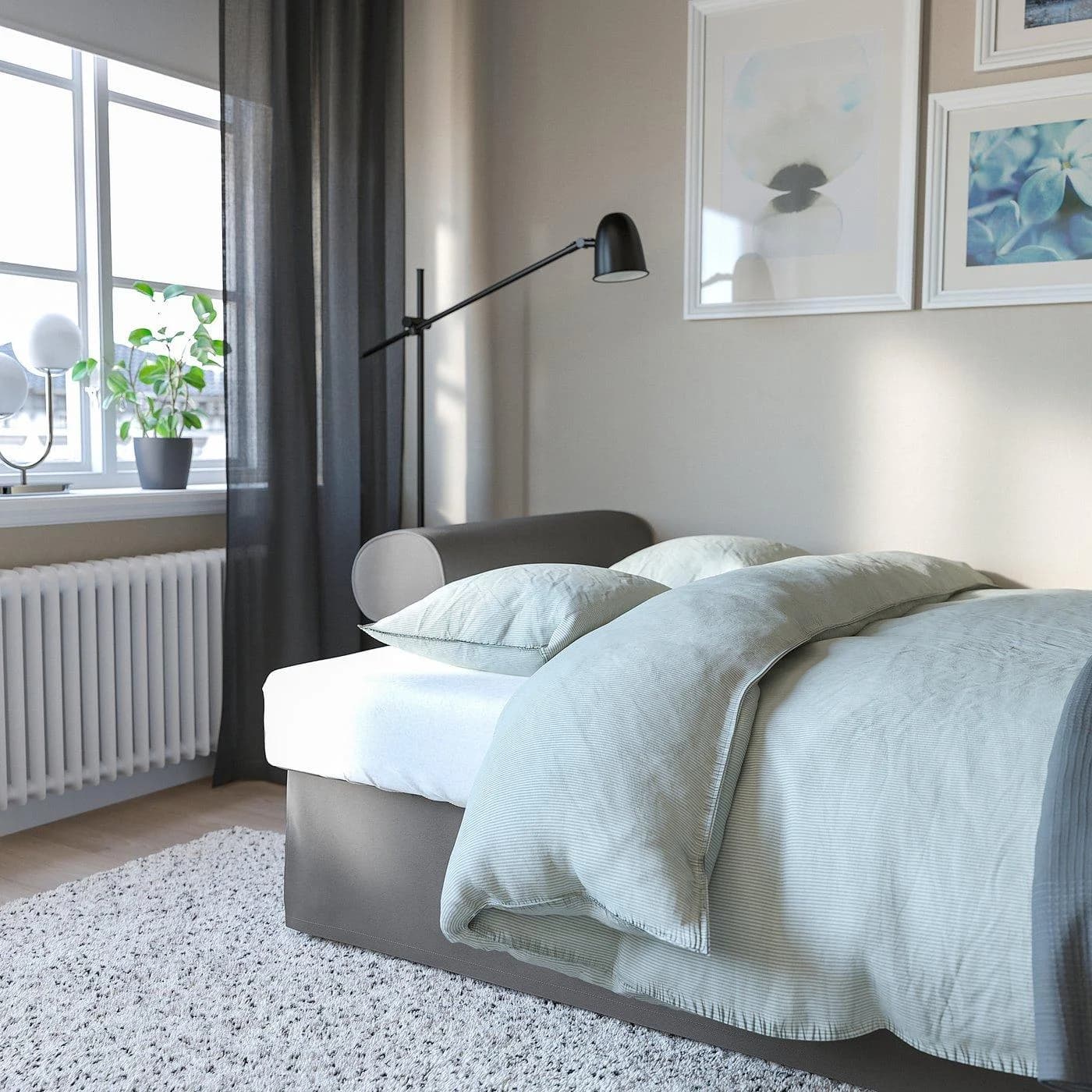 IKEA VRETSTORP 3er-Bettsofa Dunkelgrau