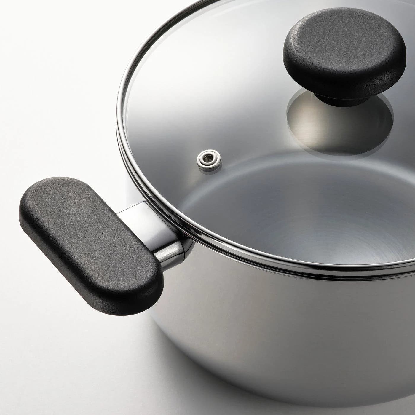 IKEA MIDDAGSMAT Topf mit Deckel Edelstahl Grau