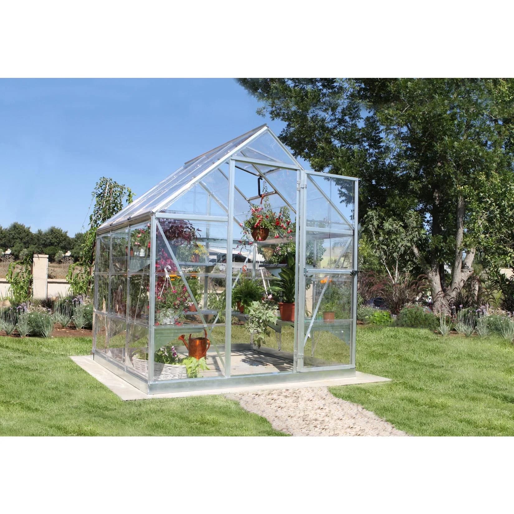 Palram Canopia Harmony Gewächshaus Silber Klar 1,9 x 1,9 m