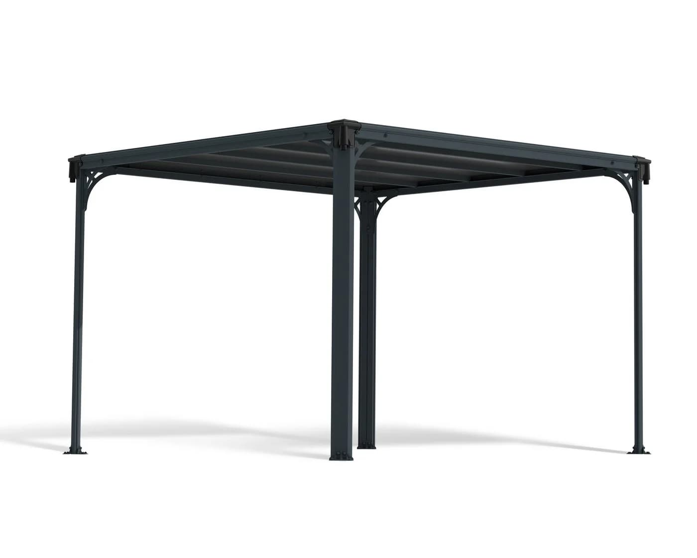 PALRAM CANOPIA Pergola Milano Pavillon Grau Aluminium