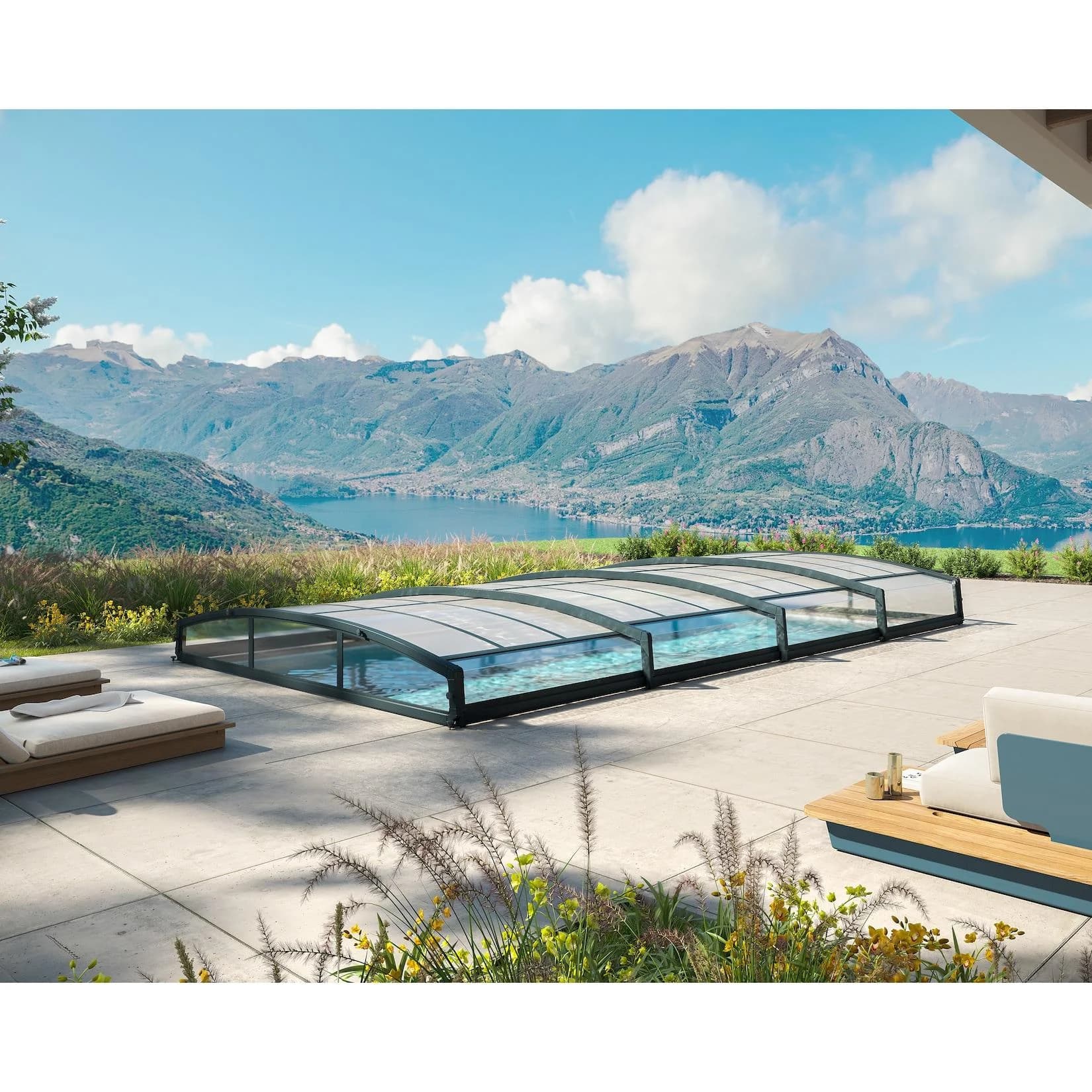 Canopia Majorca Poolabdeckung Anthrazit-Bronze