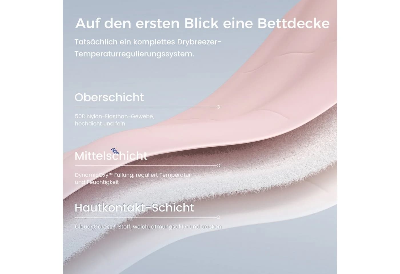 CHICASA Microfaserbettdecke Rosa Leicht Atmungsaktiv