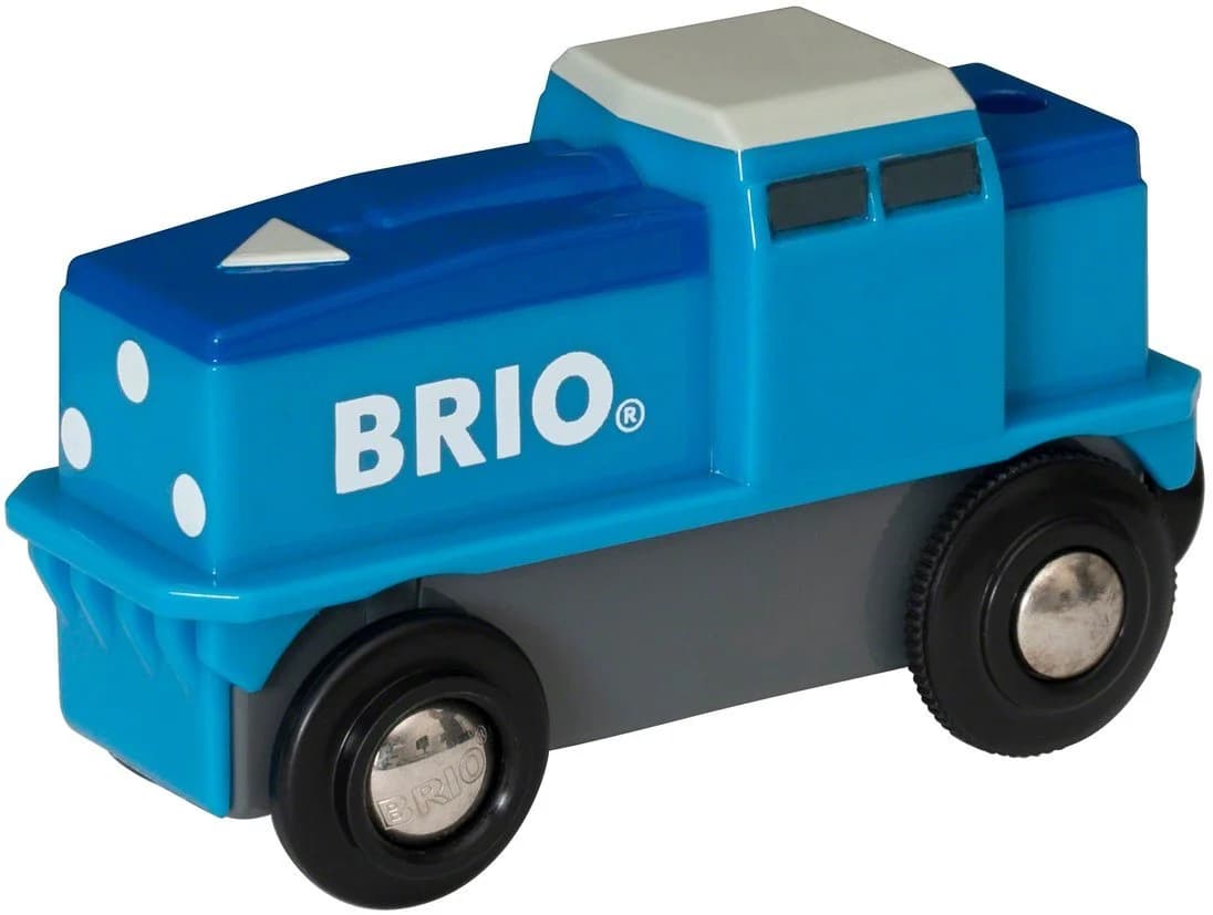 BRIO® Spielzeug-Lokomotive BRIO® WORLD Blaue Batterie-Frachtlok