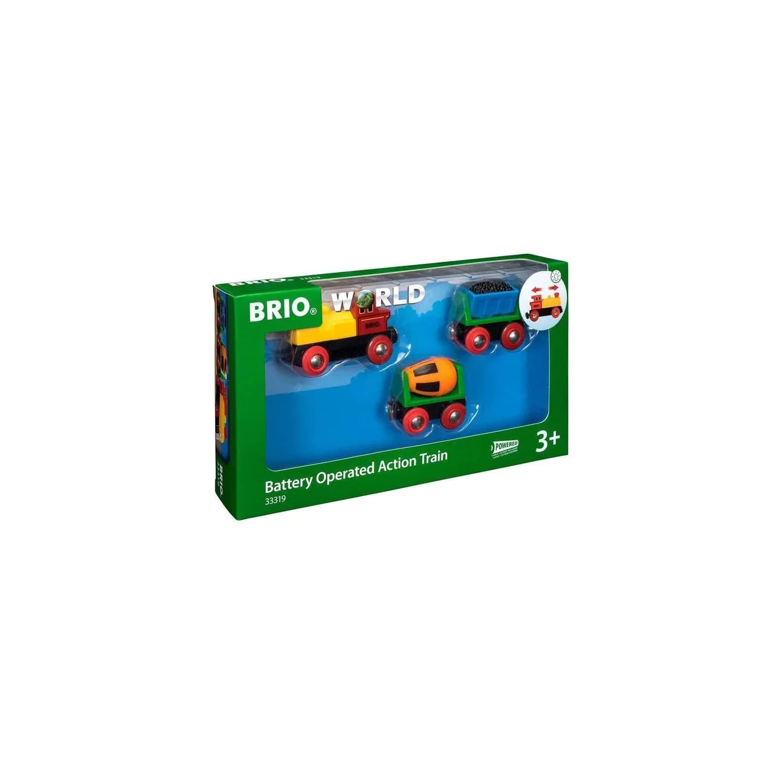 BRIO® Spielzeug-Eisenbahn Zug mit Batterielok, Lichtfunktion